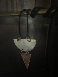 Half Moon Silver Copper Necklace