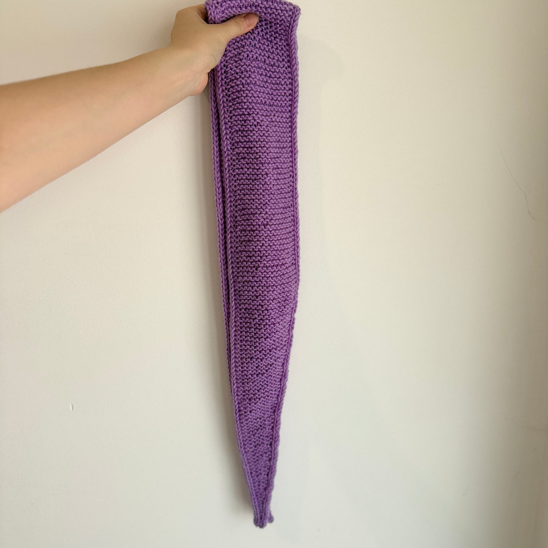 Knit sophie scarf in light purple lilac