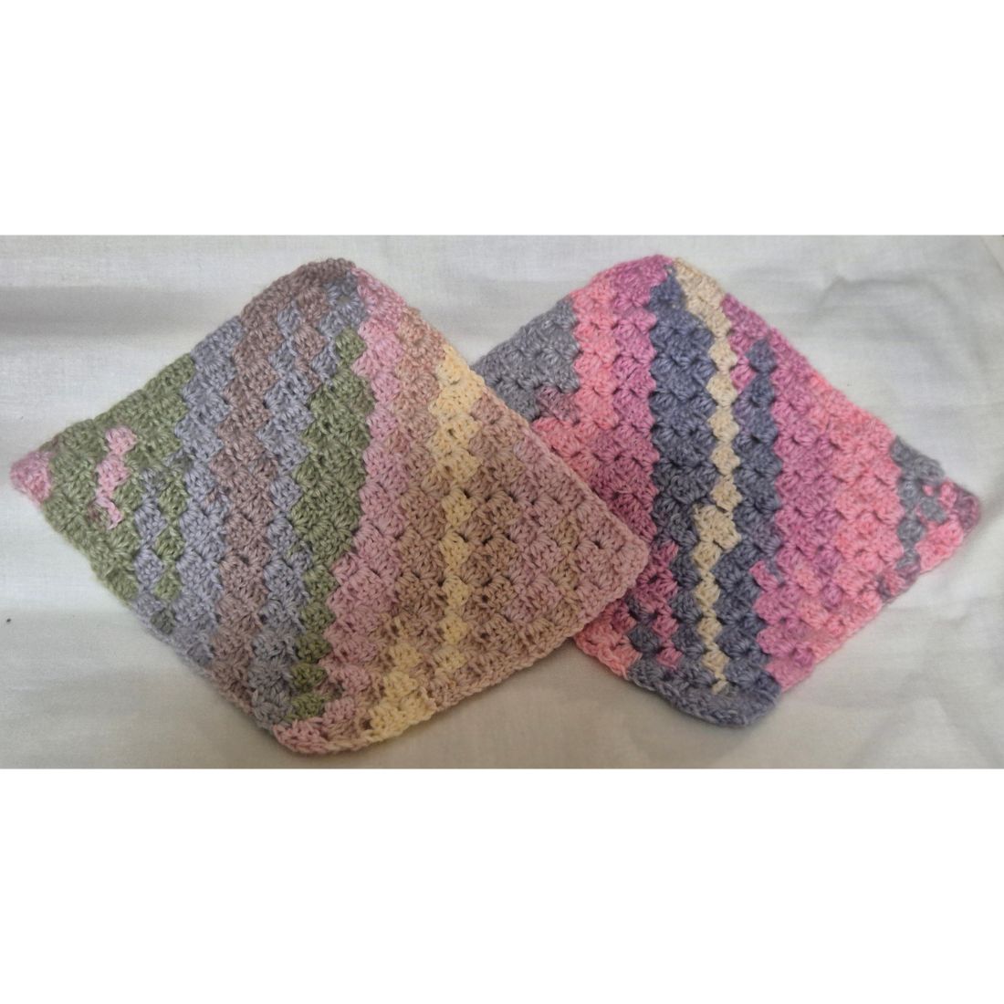 Super Soft Crocheted Face & Body Washers Pack of 2 Ideal for Baby