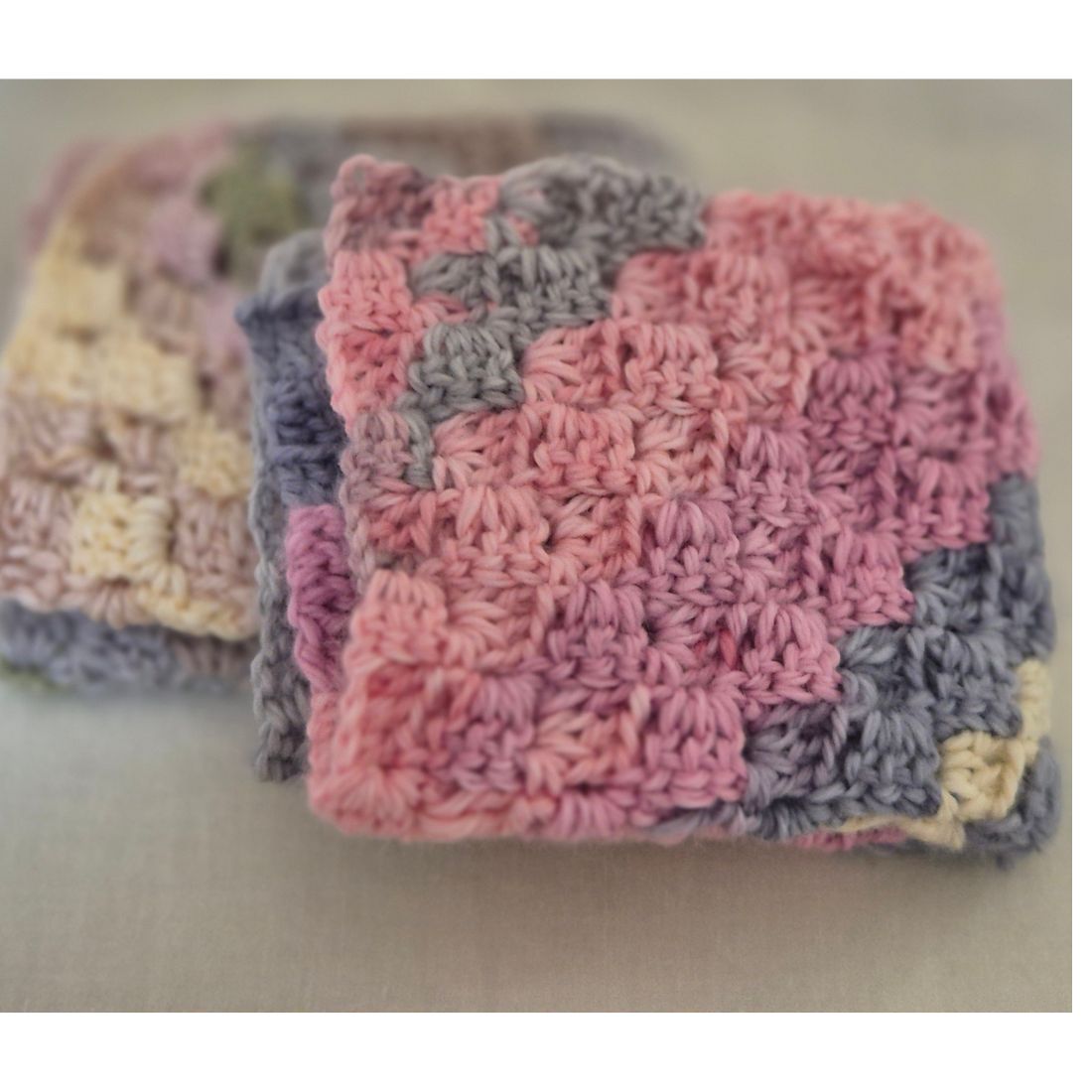 Super Soft Crocheted Face & Body Washers Pack of 2 Ideal for Baby