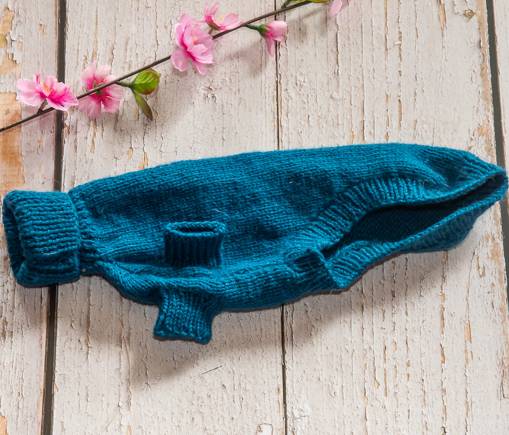 Pet Jumpers - 100% Wool, Hand Knitted Dog or Cat Jumpers - Single Cable Design
