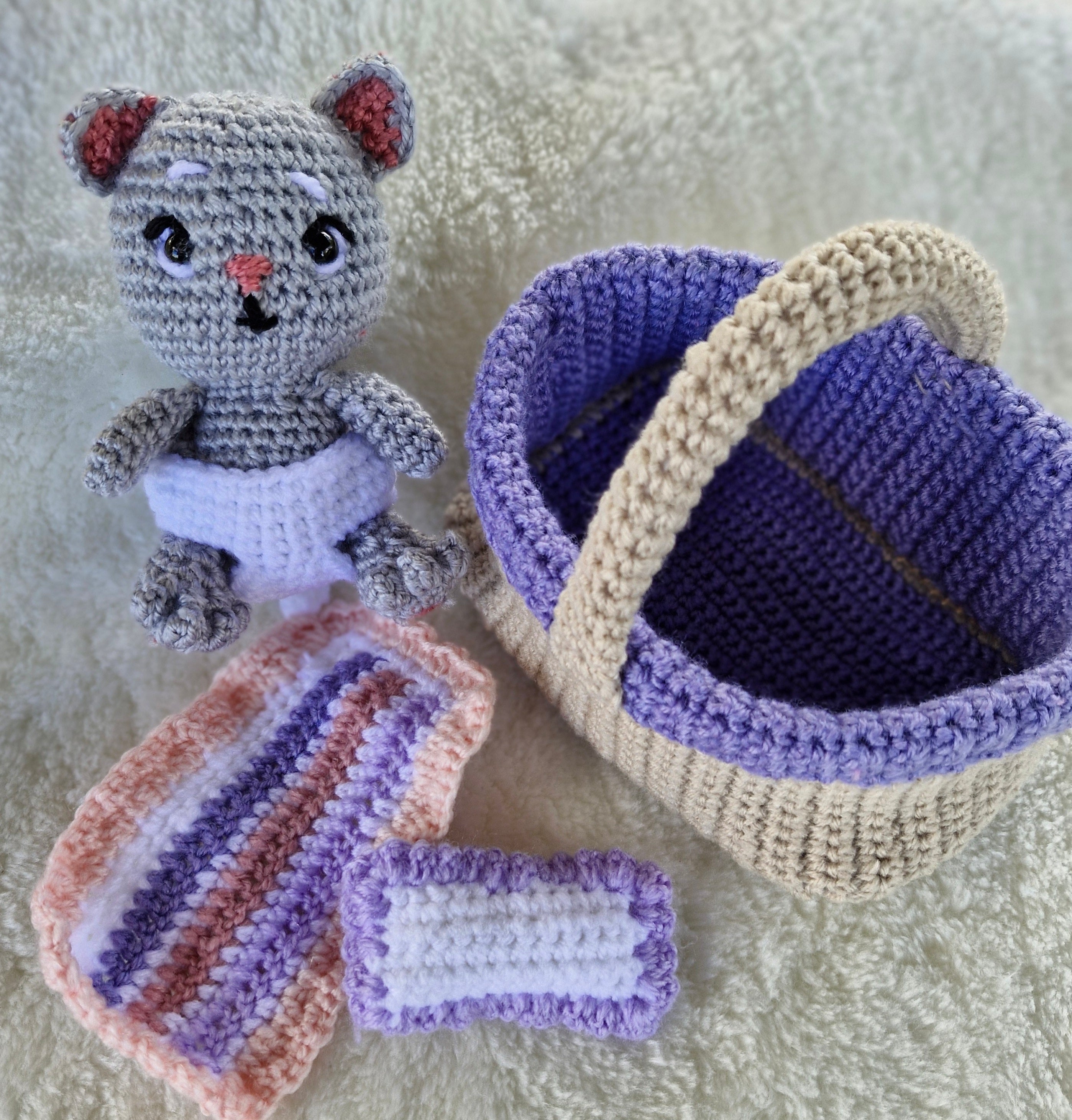 Cuteness Overload: Handmade Crochet Baby Kitten Set
