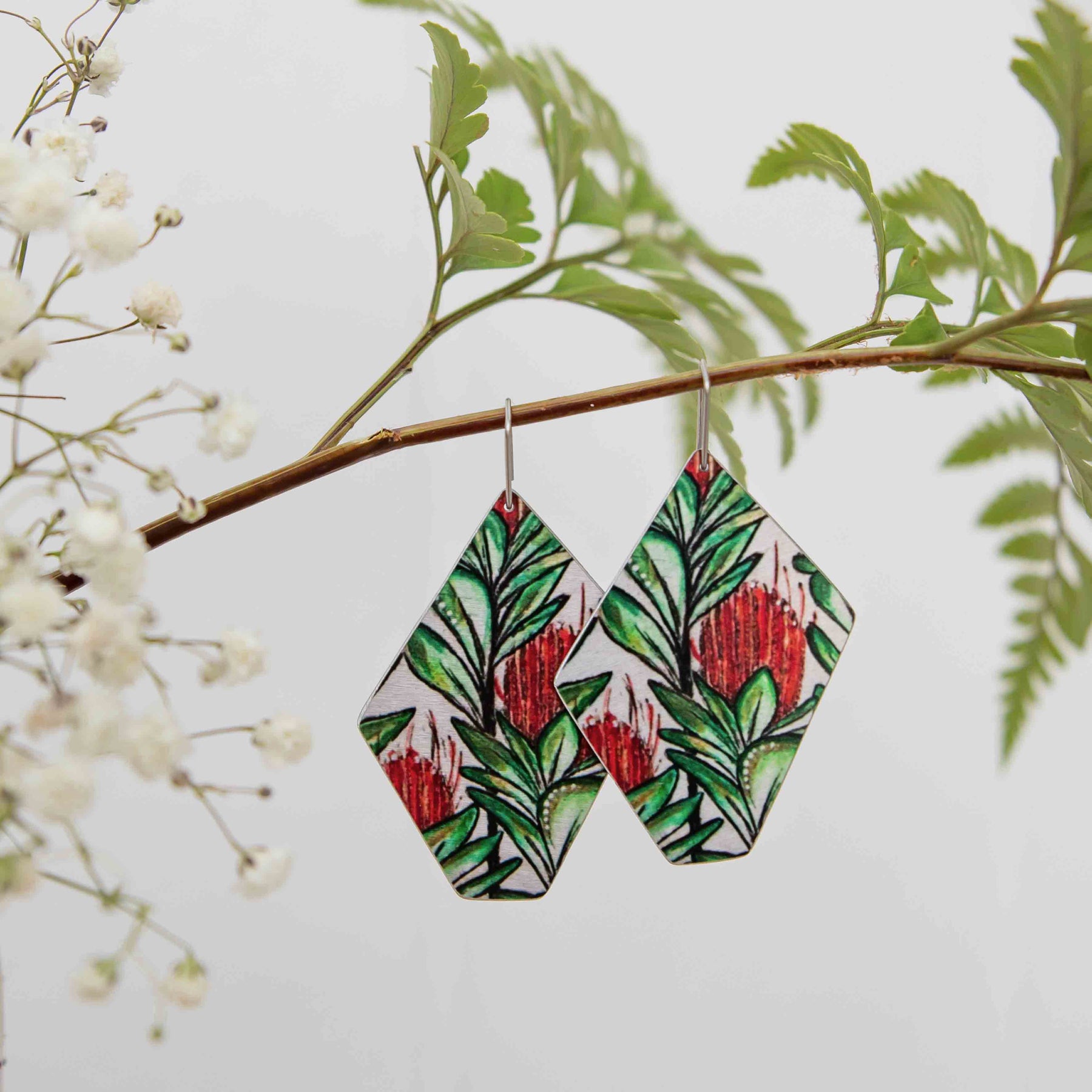 Banksia Abstract Shape Earrings