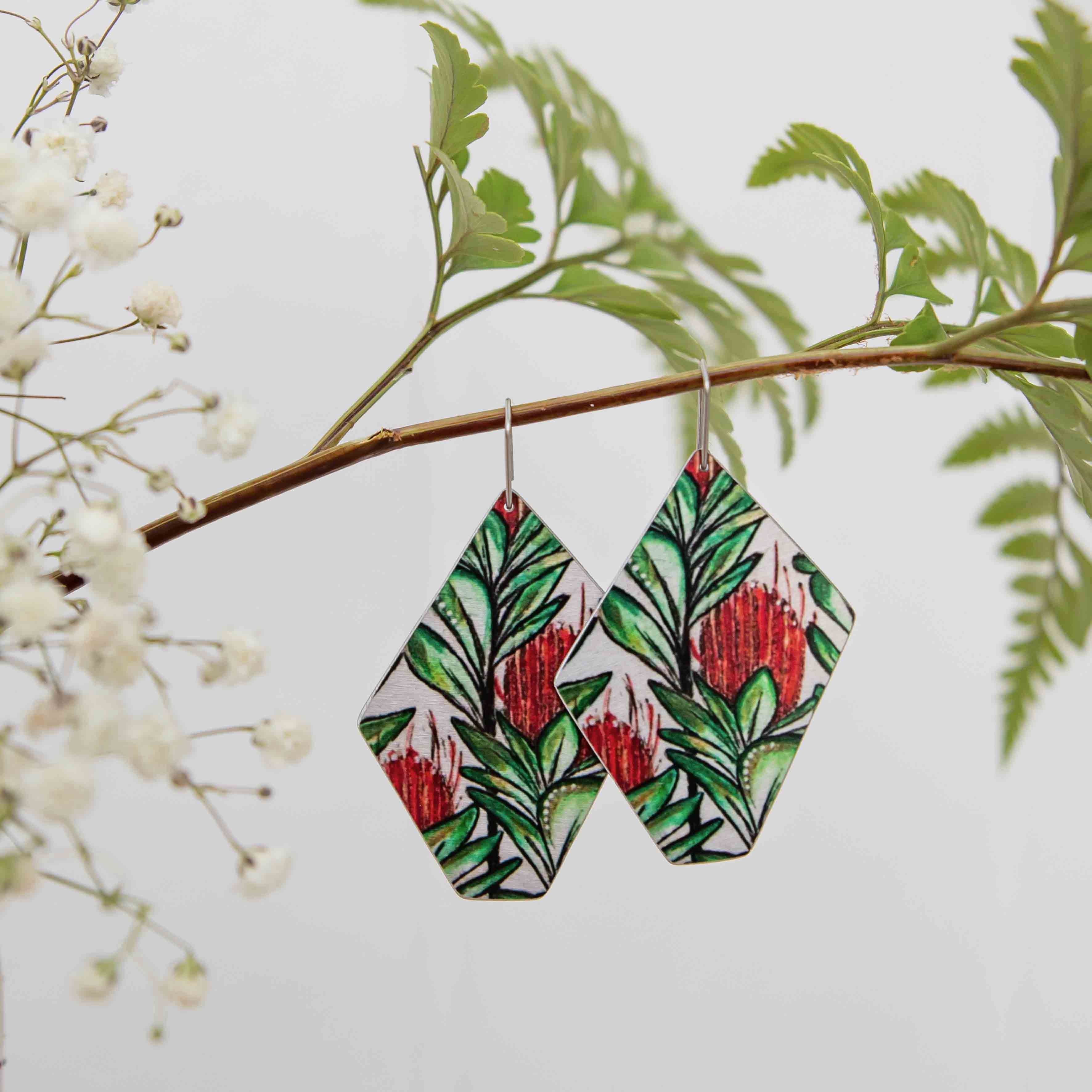 Banksia Abstract Shape Earrings