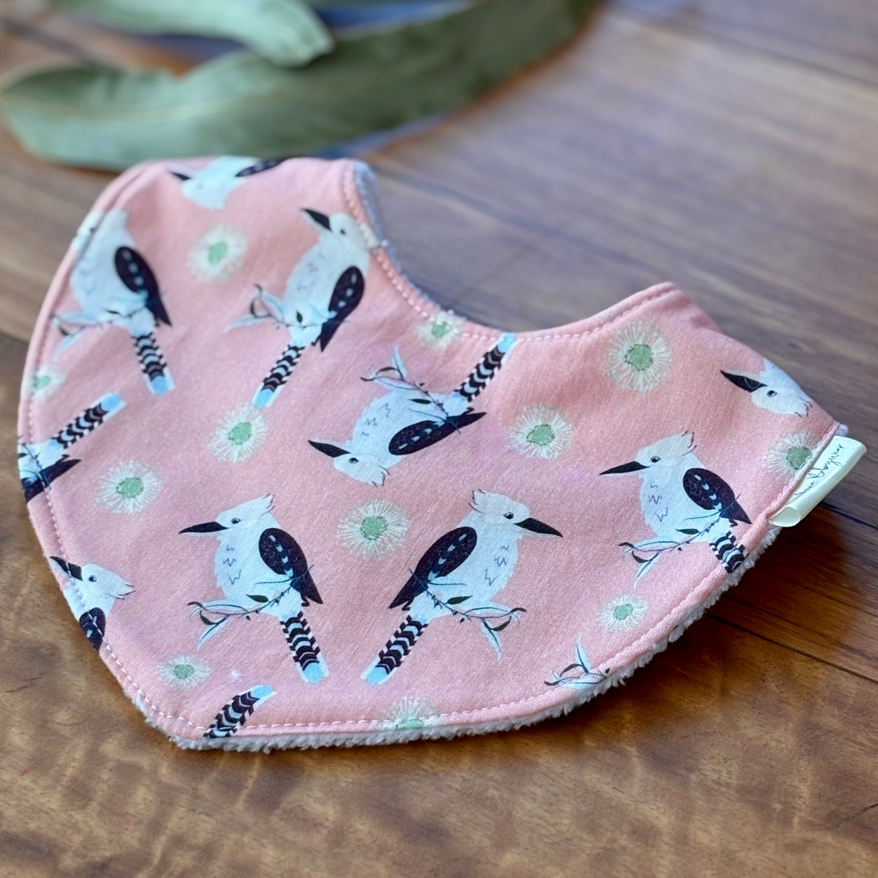 Australiana Baby Bib Set | Happy Kookaburras | Ready to Ship