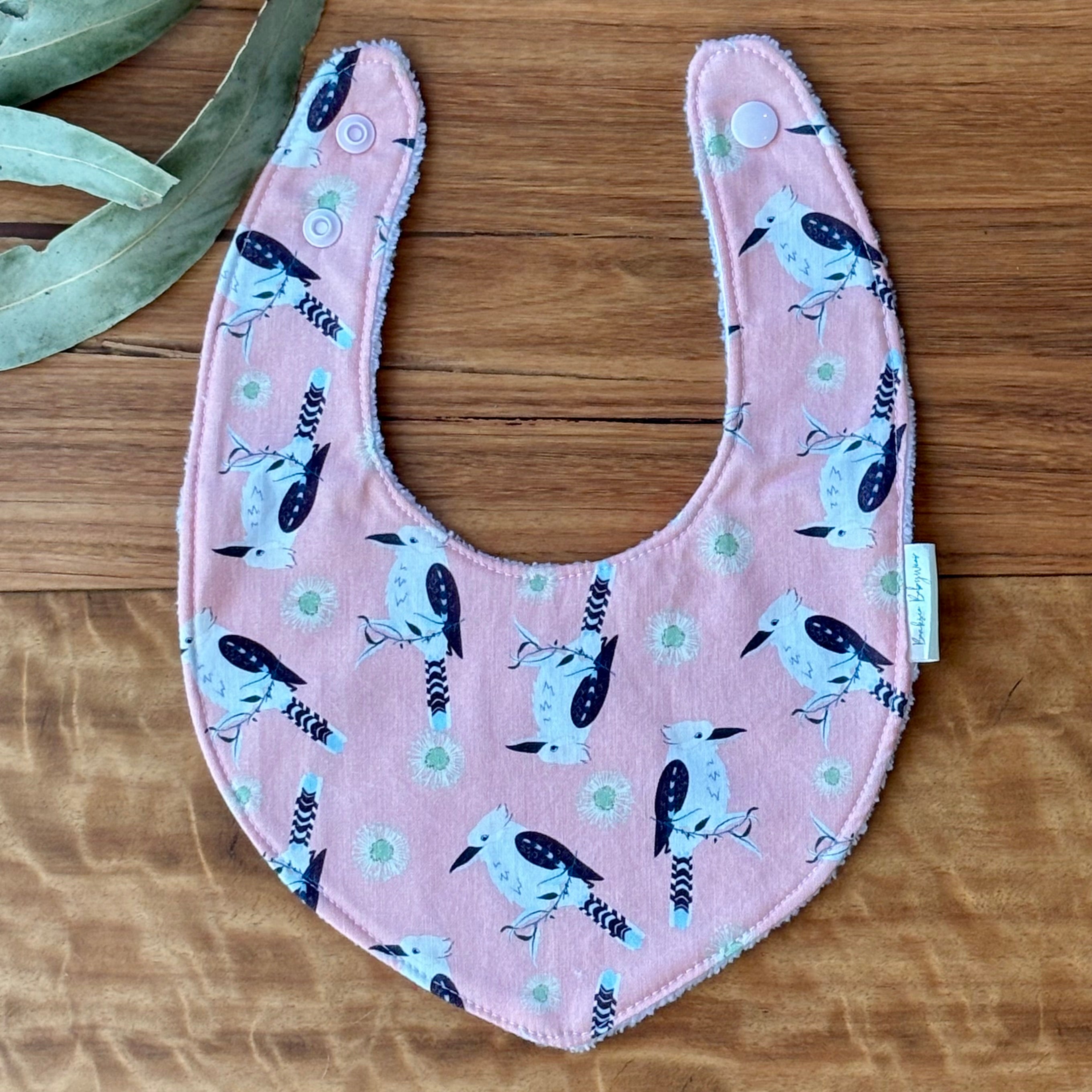 Australiana Baby Bib Set | Happy Kookaburras | Ready to Ship