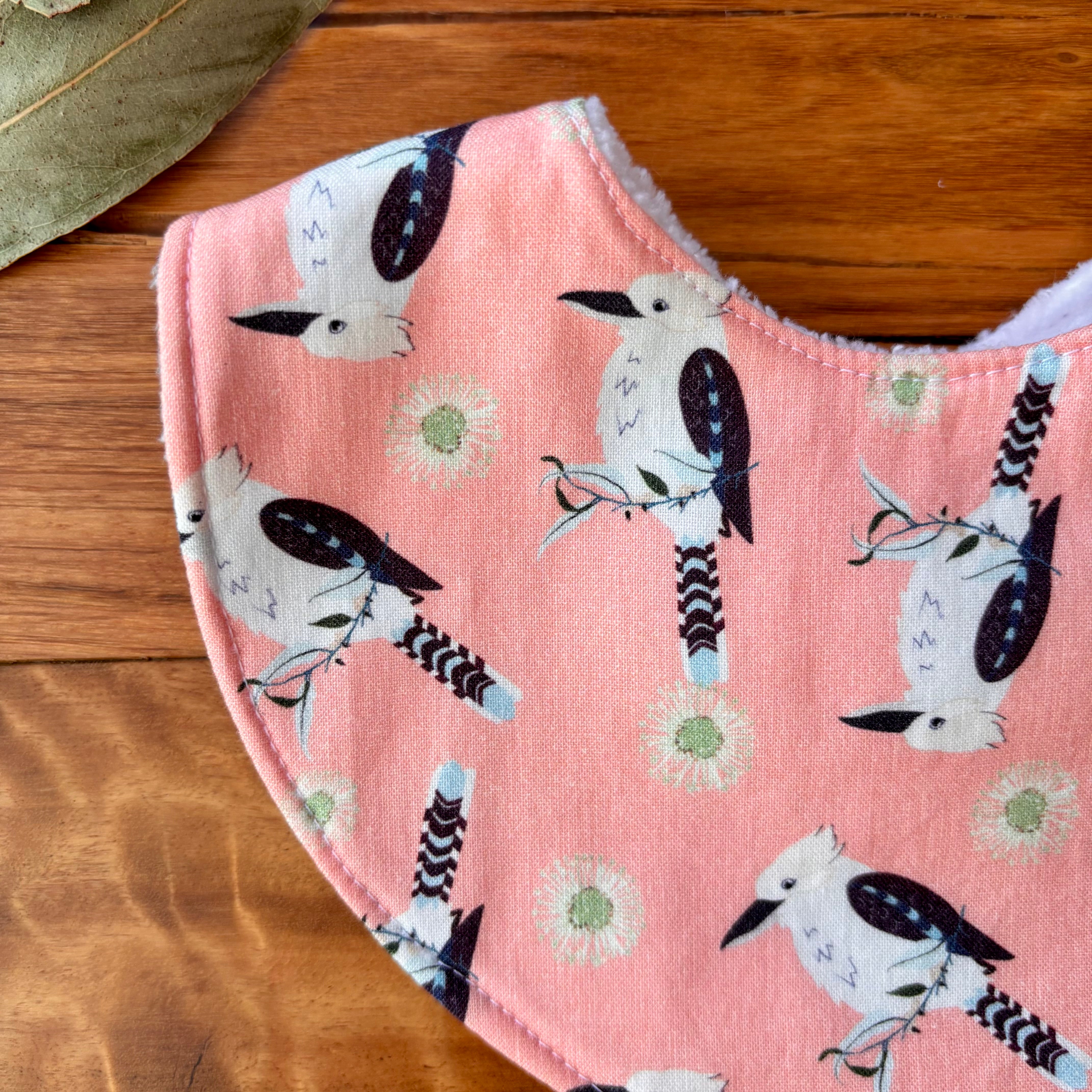 Australiana Baby Bib Set | Happy Kookaburras | Ready to Ship