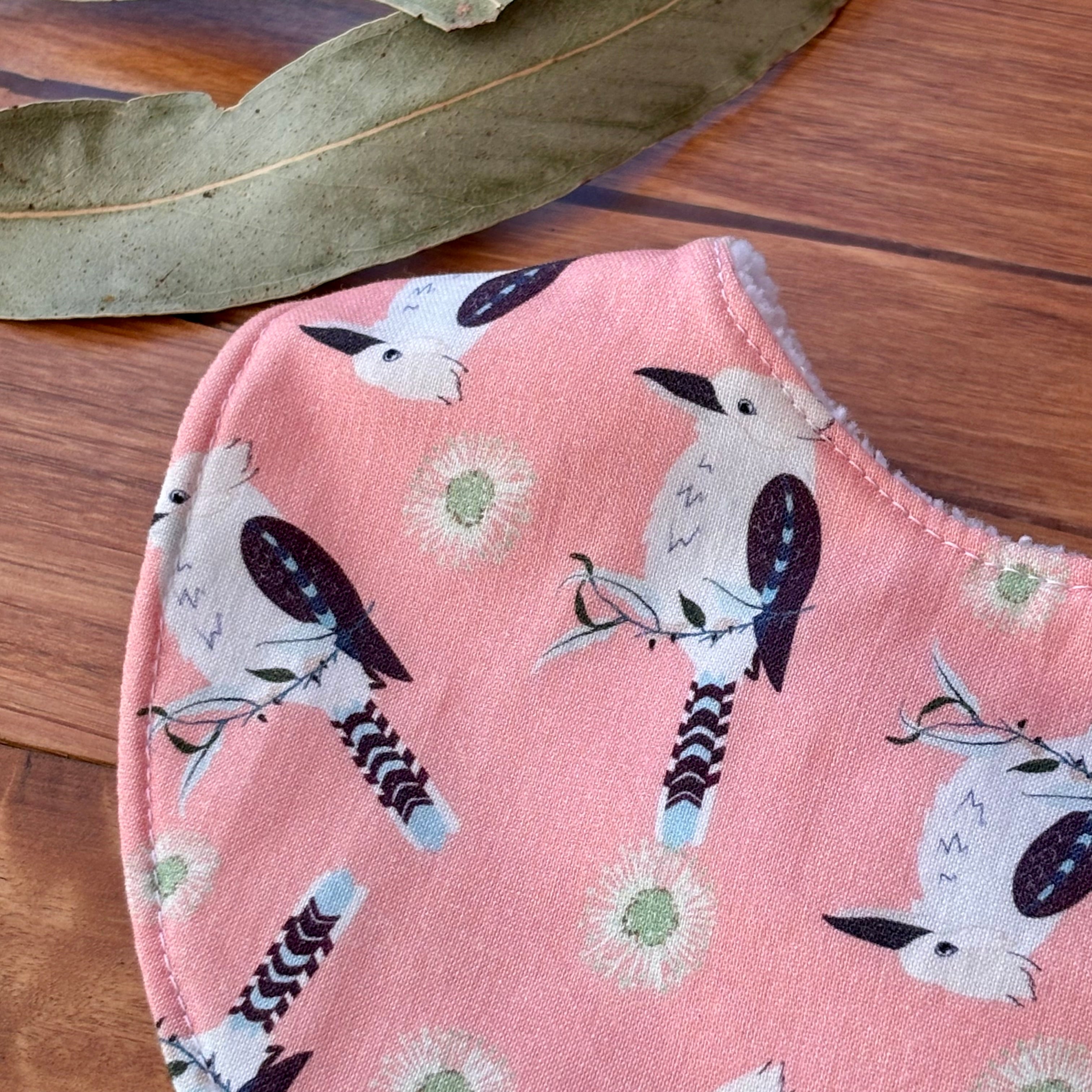 Australiana Baby Bib Set | Happy Kookaburras | Ready to Ship