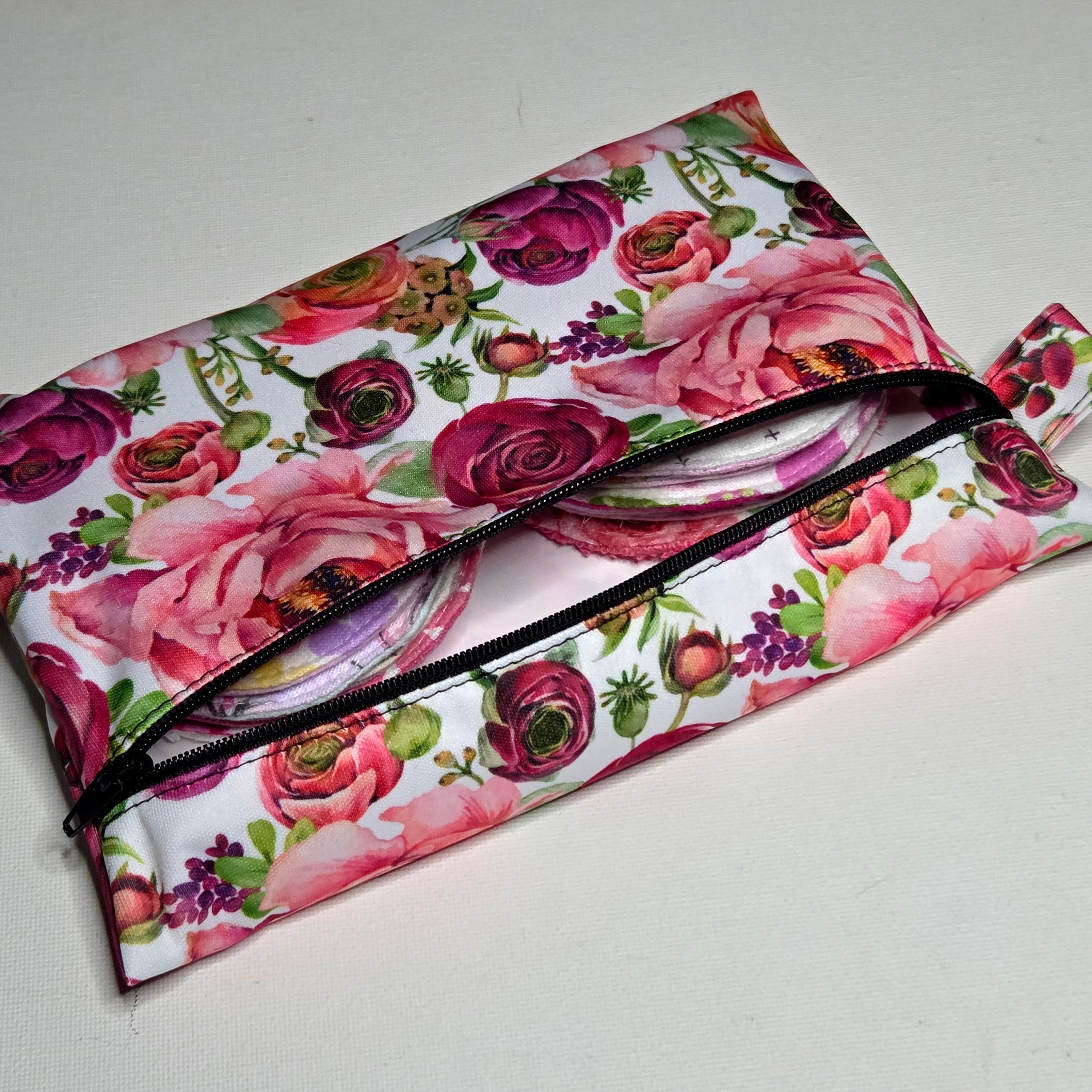 Make-up remover wipes and floral wet bag set