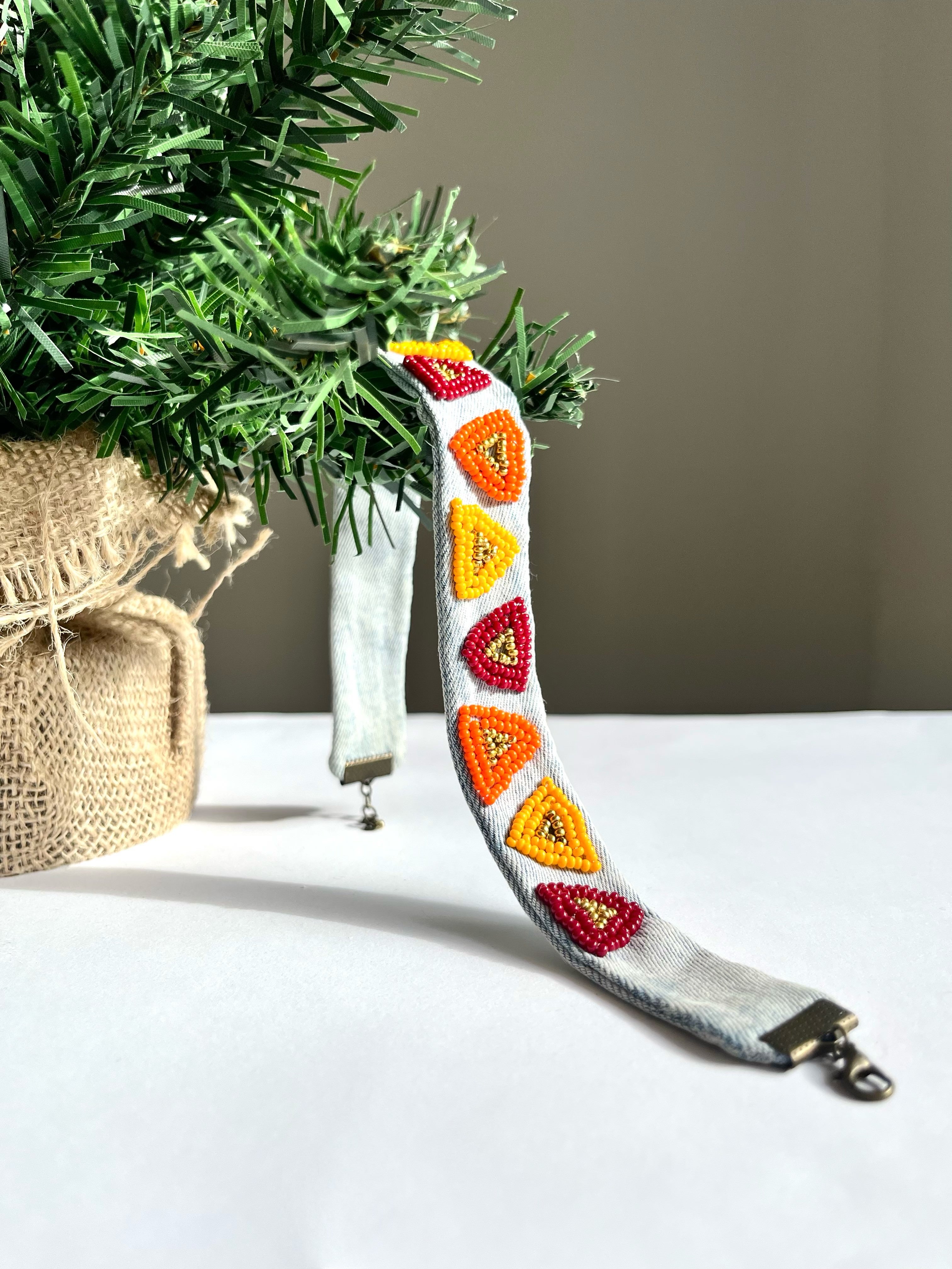 ETHNIC FUSION x Stardust Denim | 2 colors | jeans choker, necklace | beaded