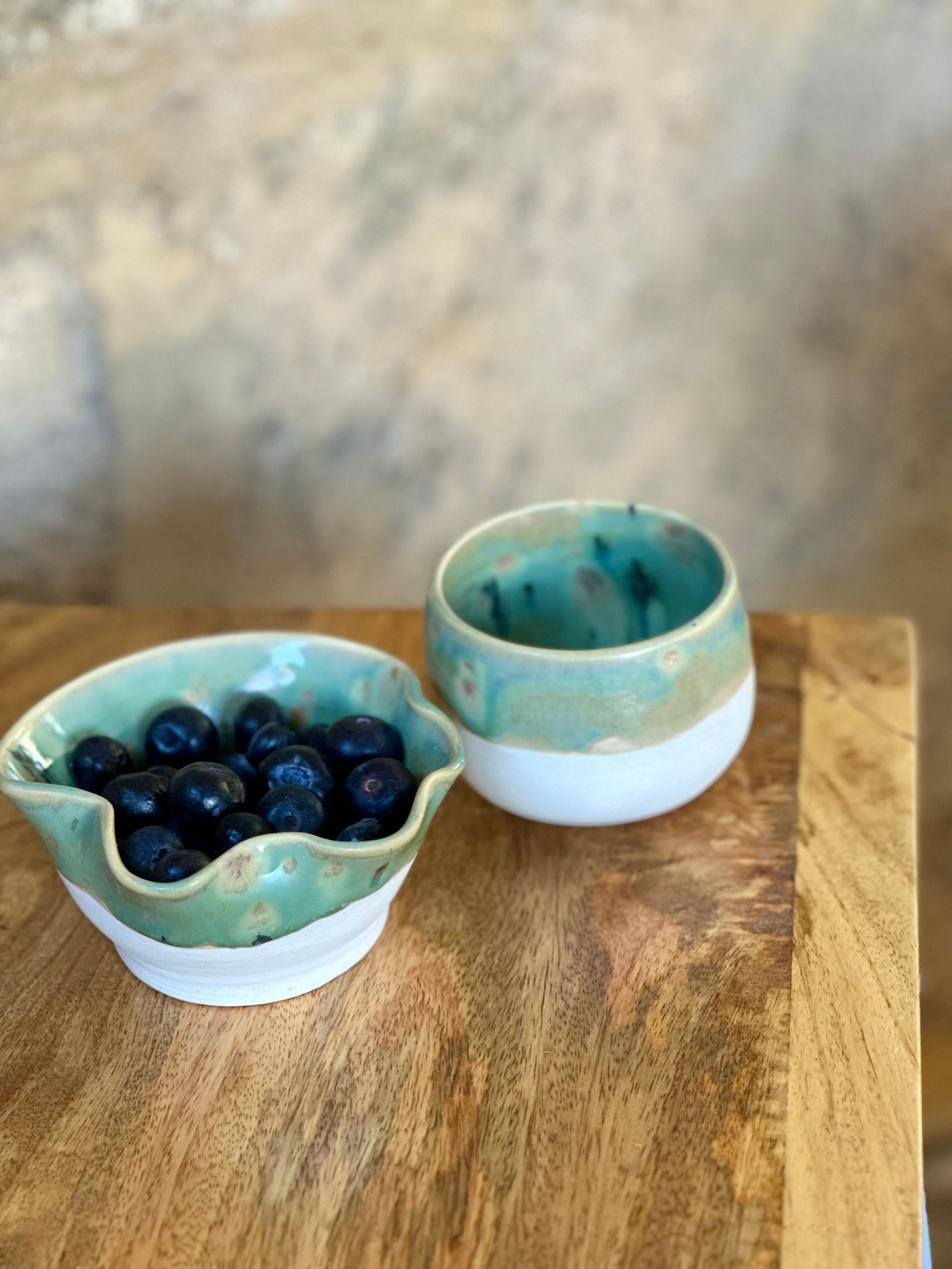 Bowl, Tumbler, Set | Porcelain | Handmade Ceramic Tableware | Wildflowers