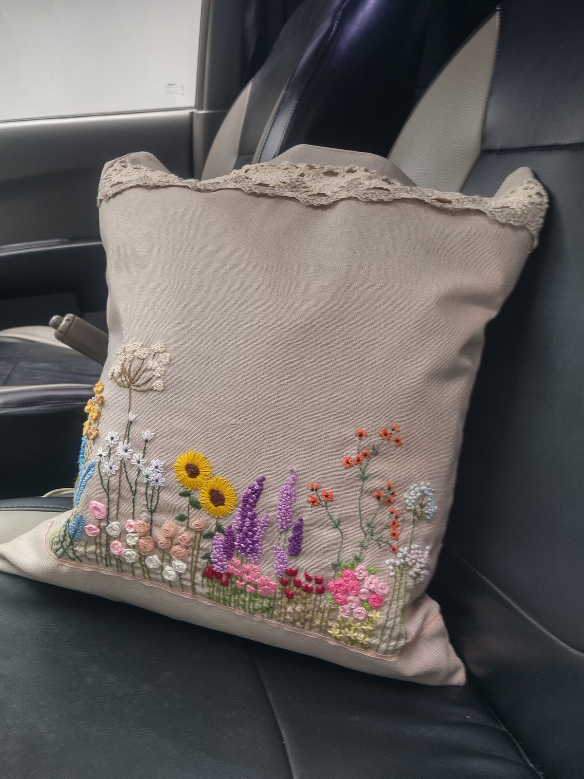 Hand Embroidered Tote Bag