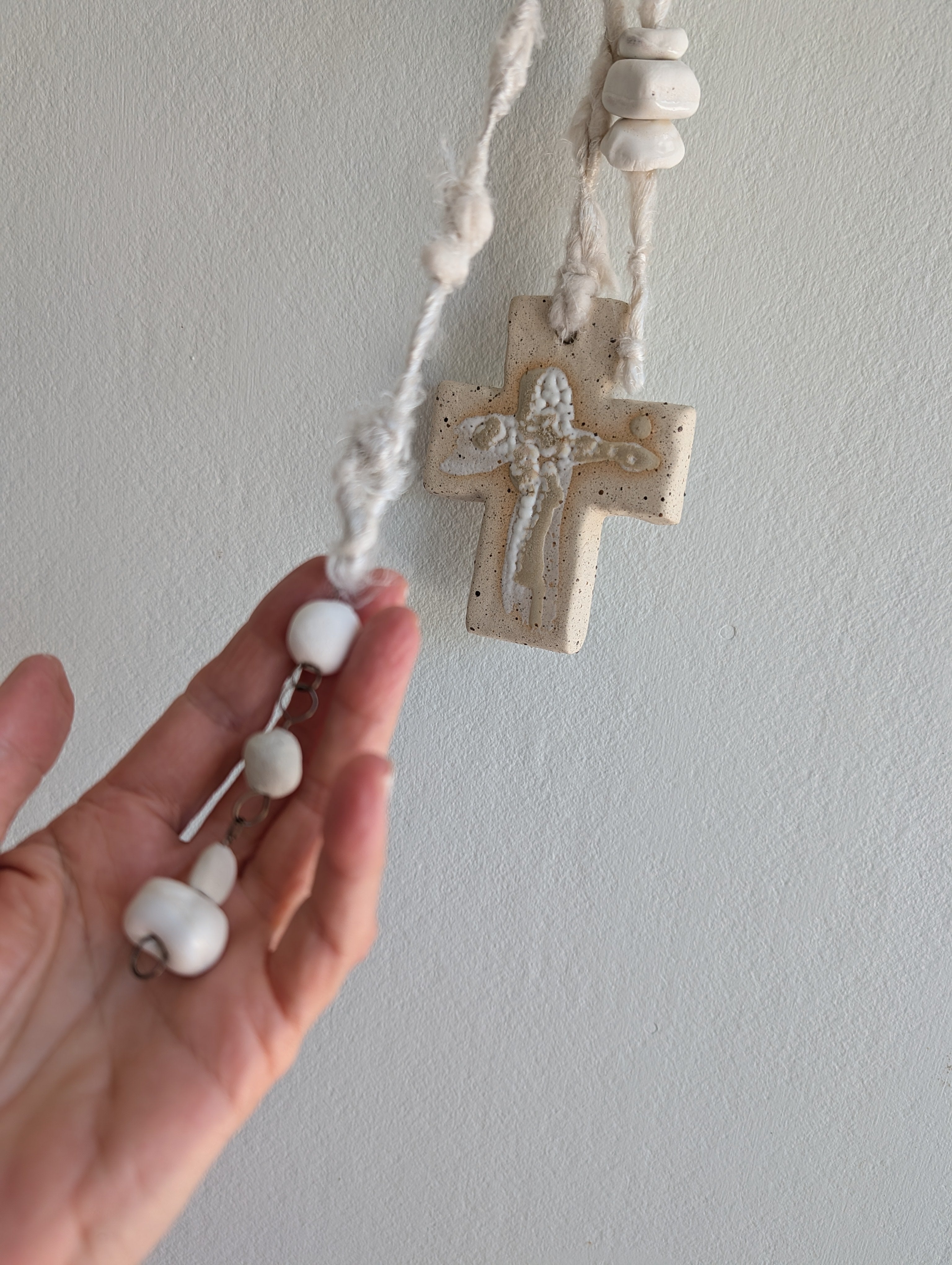 A time to pause | Handmade Ceramic Cross