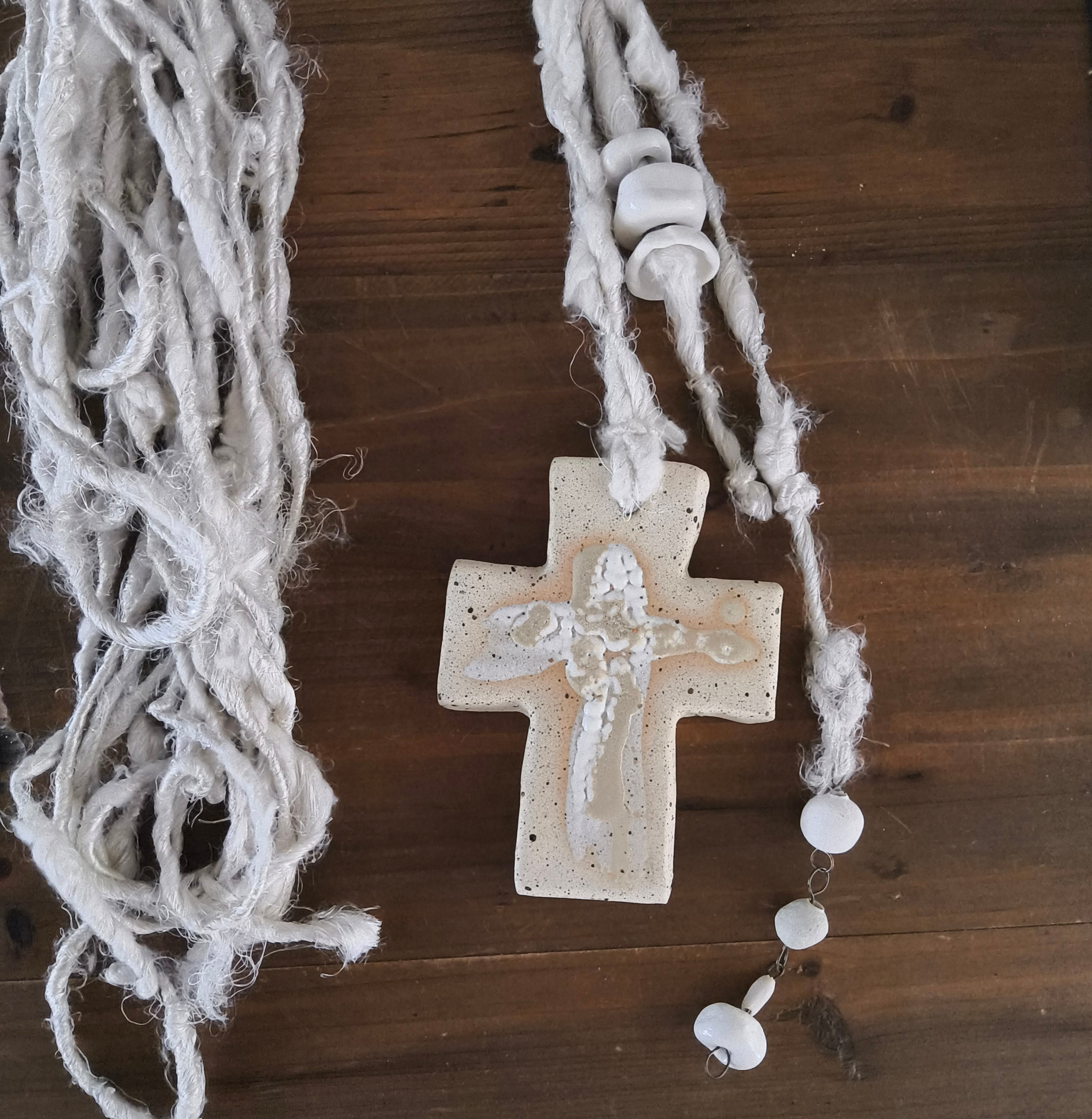 A time to pause | Handmade Ceramic Cross