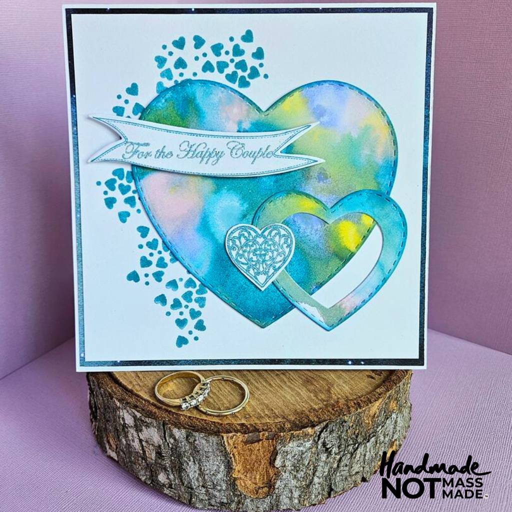 "To the happy couple", blank greeting card