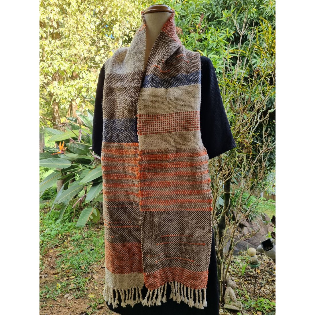 'The Outback' handwoven wool scarf