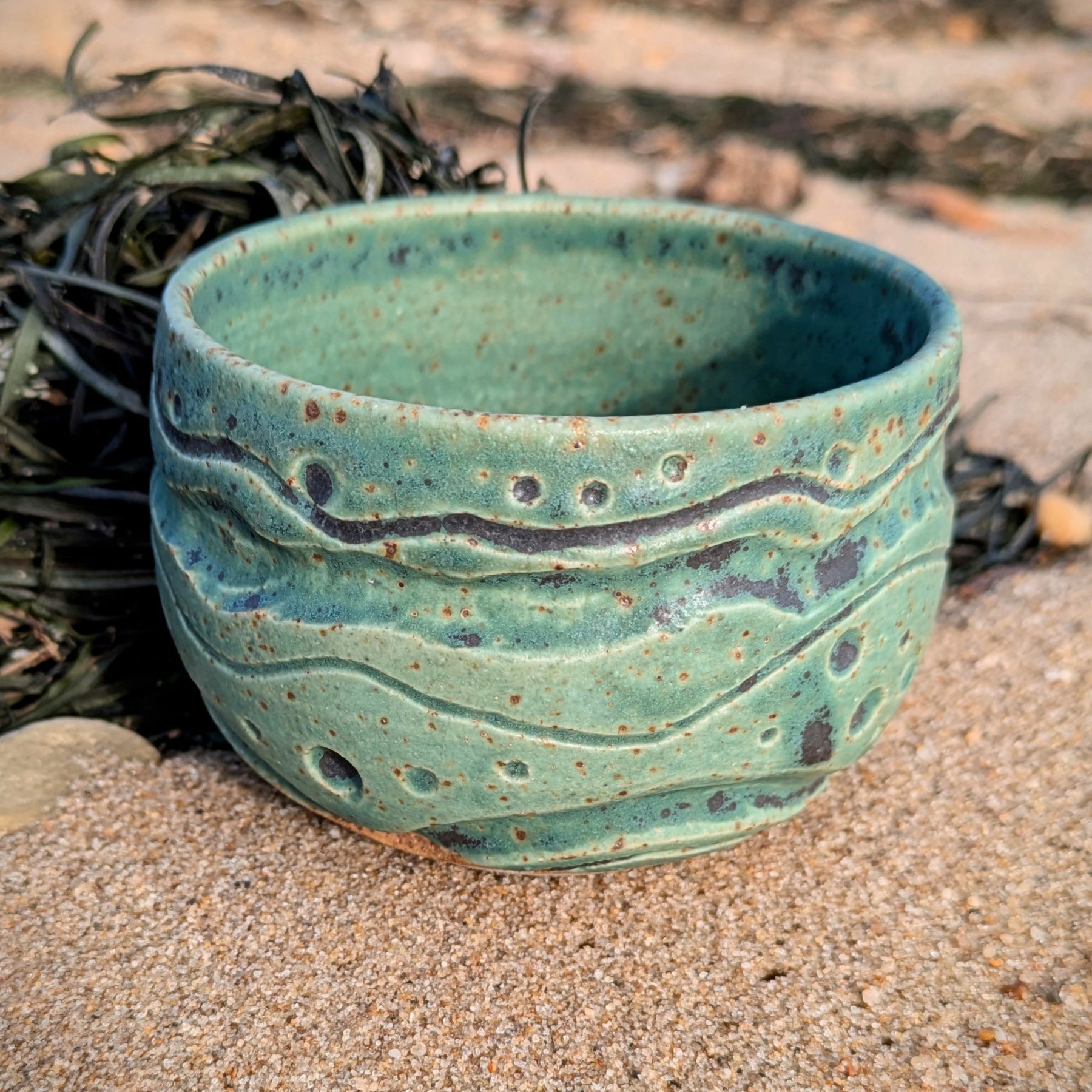 Seaweed and pebbles mug or coffee bowl