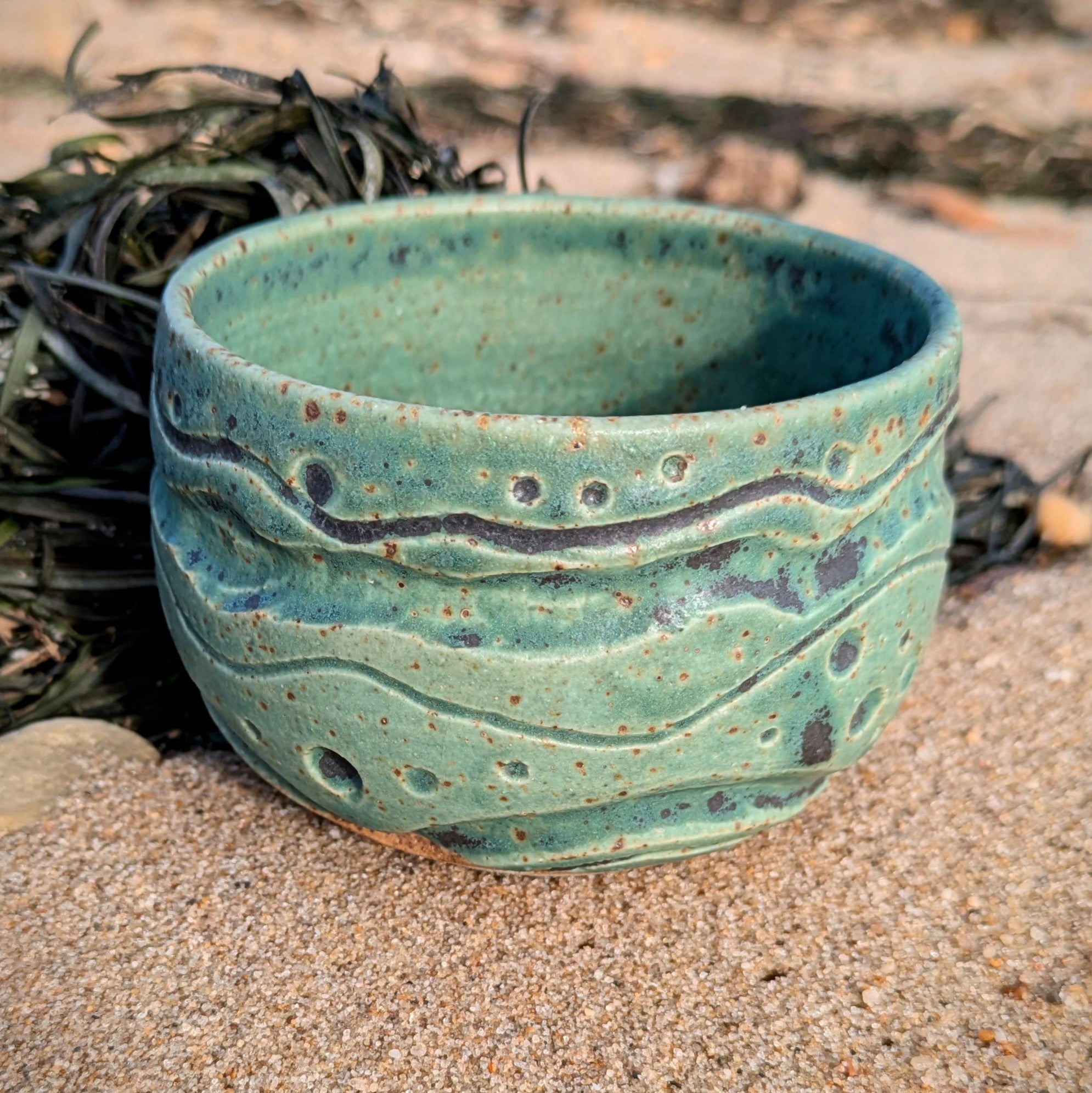 Seaweed and pebbles mug or coffee bowl