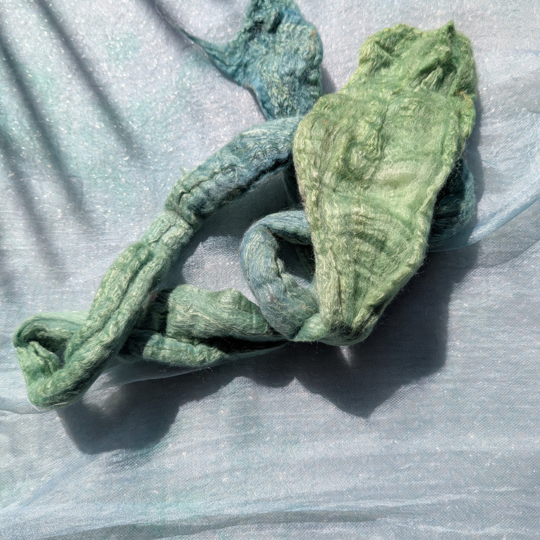 Nuno Felt Shawl- Seafoam