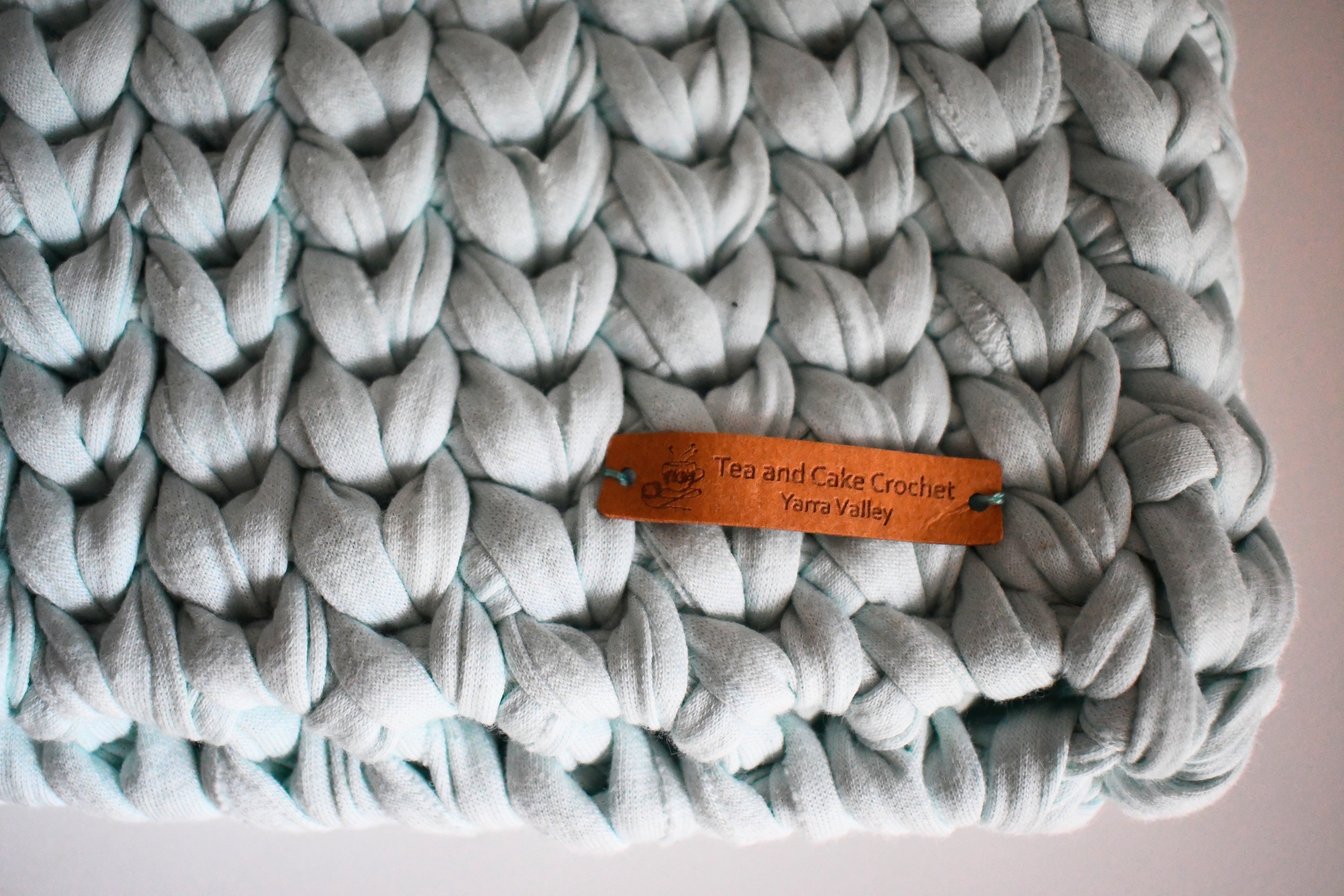 Handmade Crochet Clutch Bag Mint Green