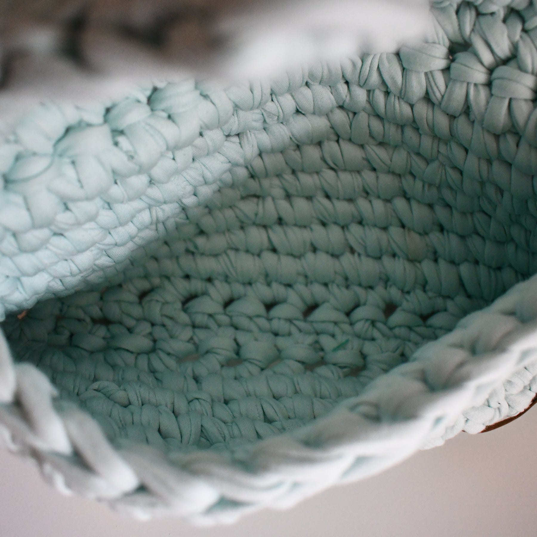 Handmade Crochet Clutch Bag Mint Green