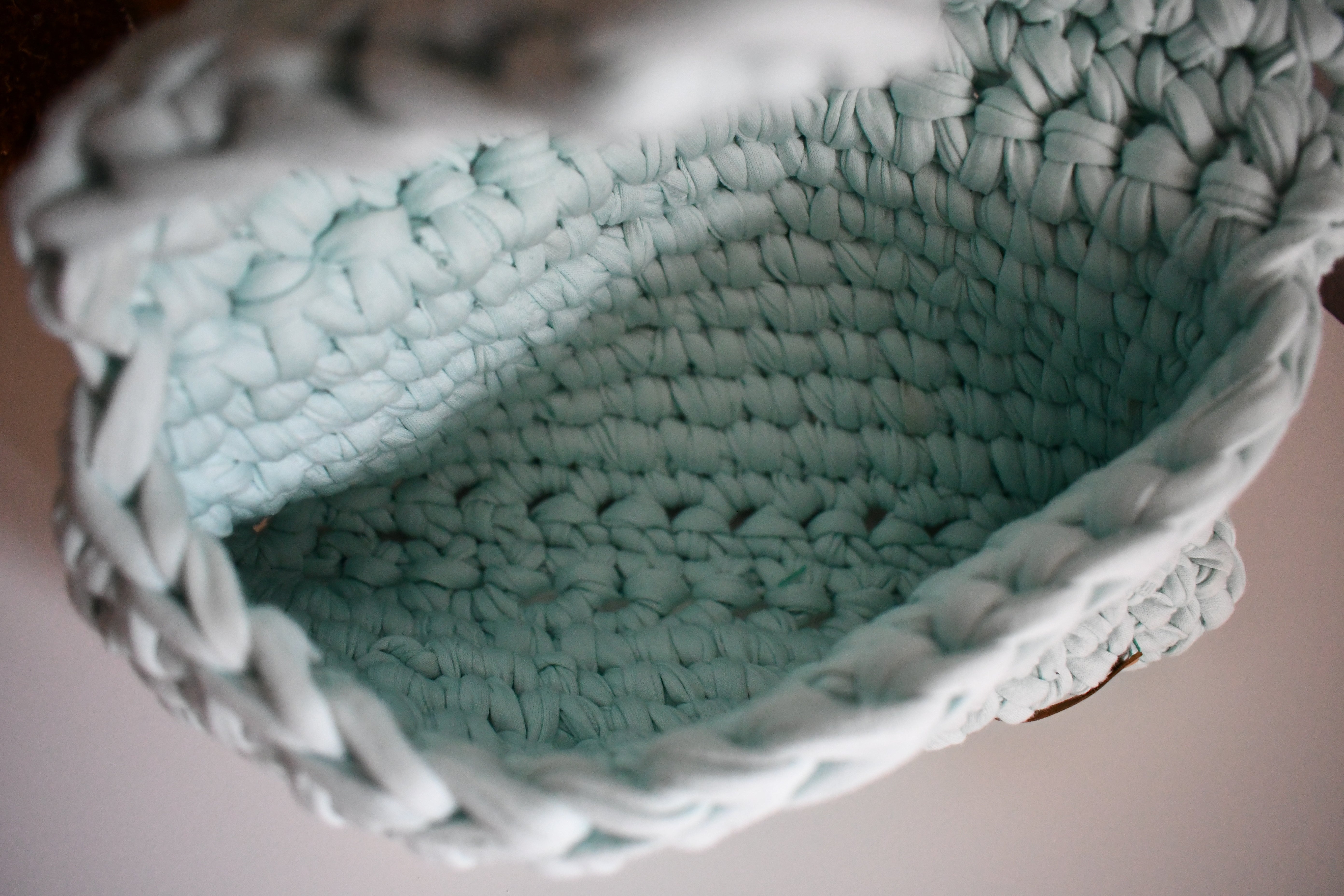 Handmade Crochet Clutch Bag Mint Green
