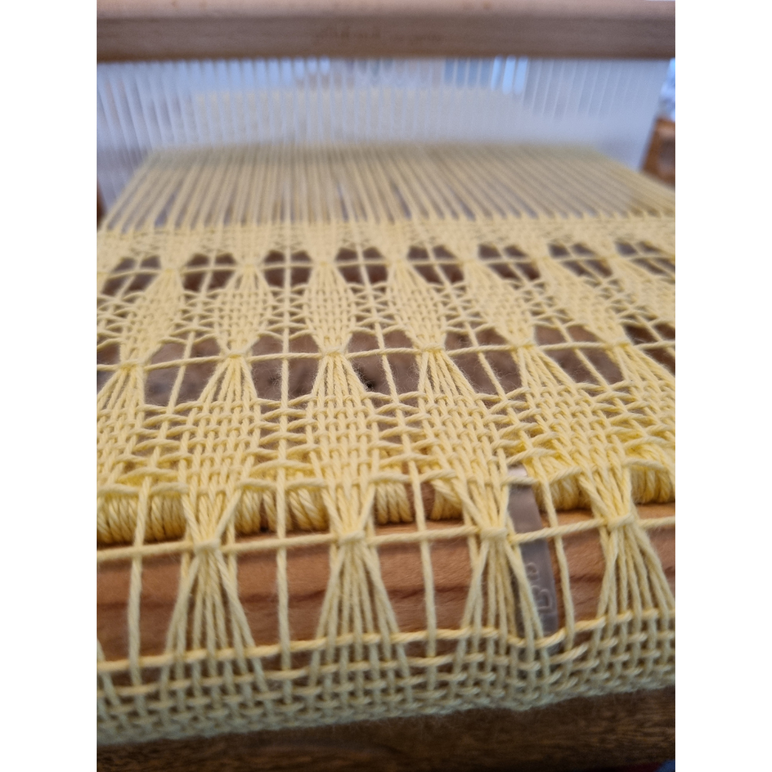 'Beyond the plain weave' collection yellow cotton scarf