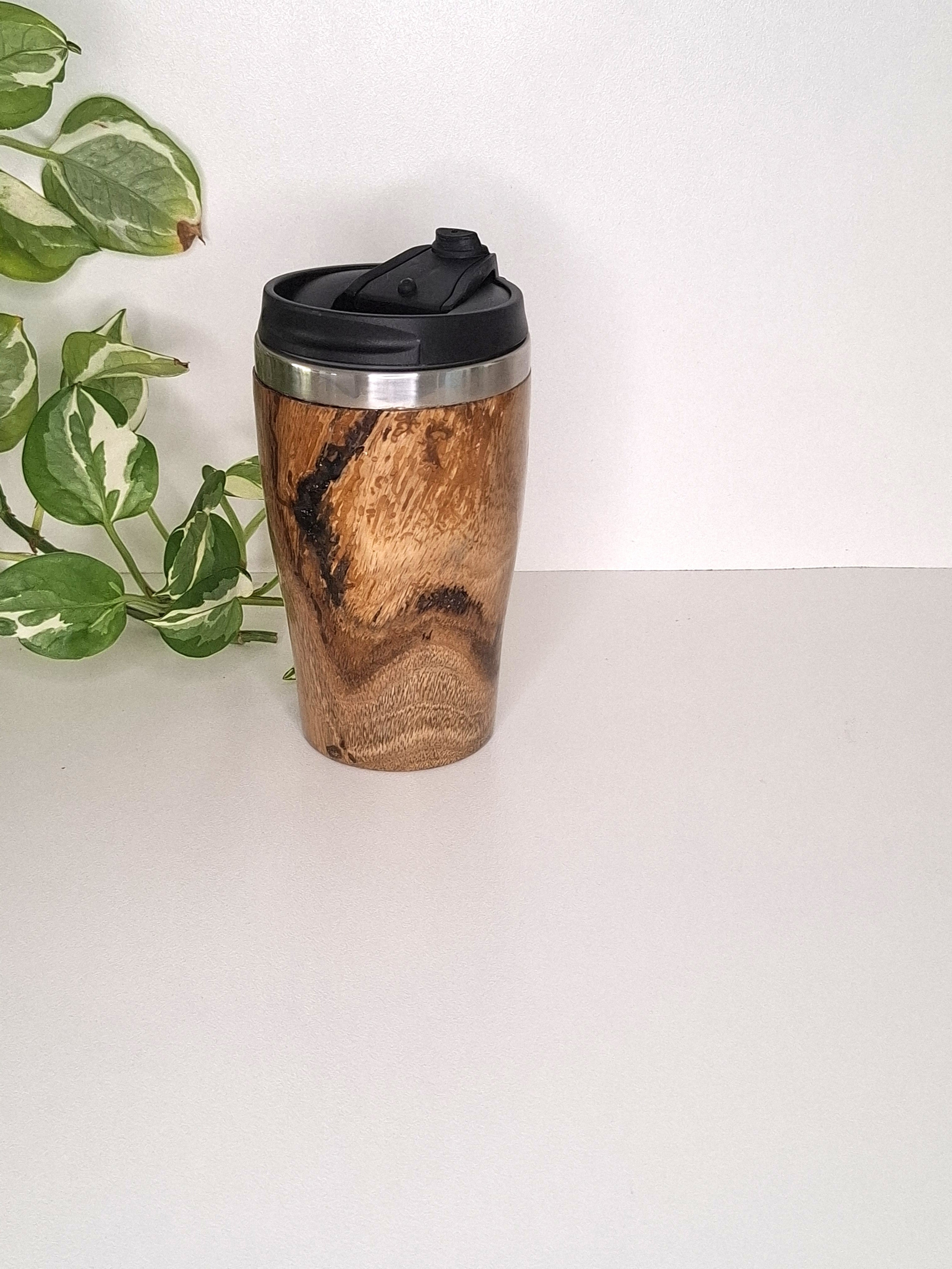 Handmade Wooden Travel Mug: Insulated Eco-Friendly Coffee Tumbler