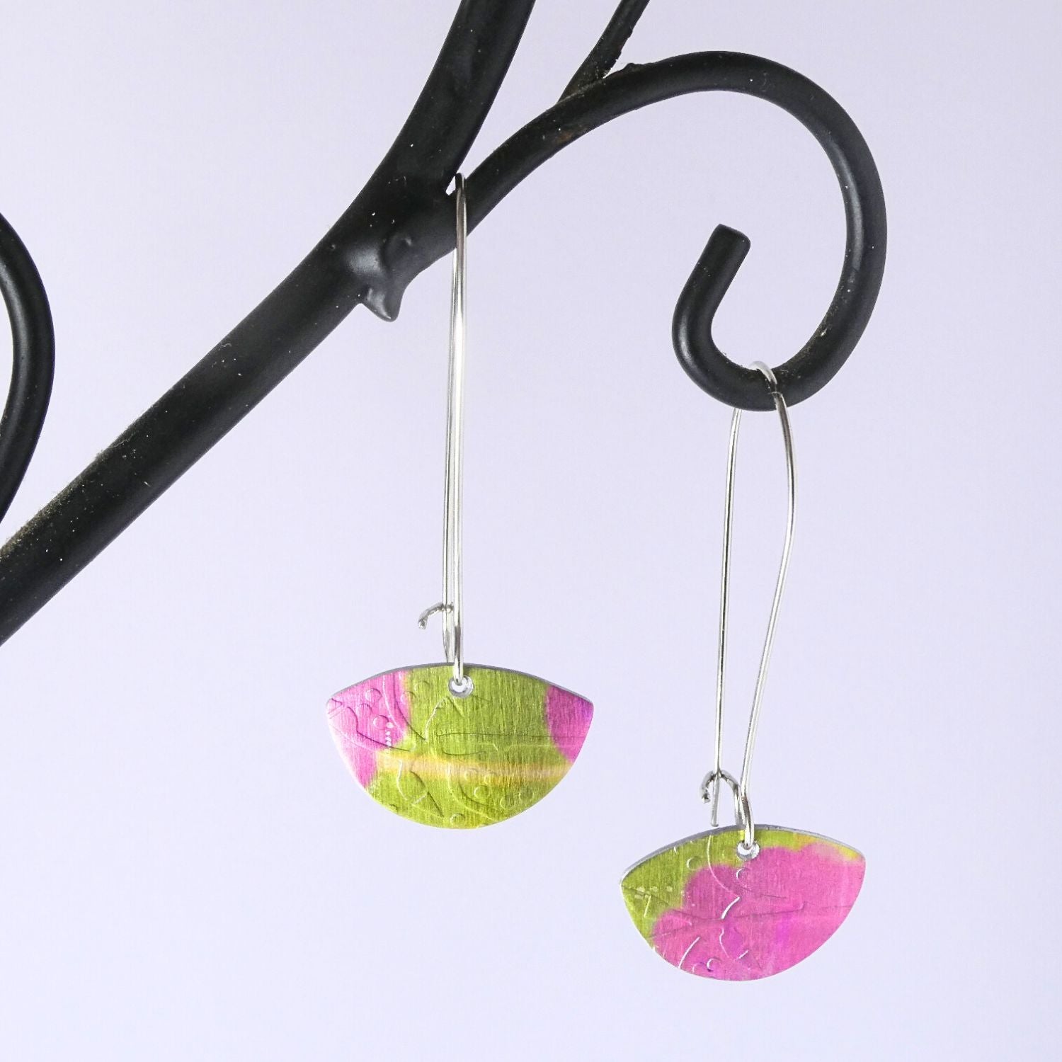 Anodised aluminium earrings Cherry Blossom Collection