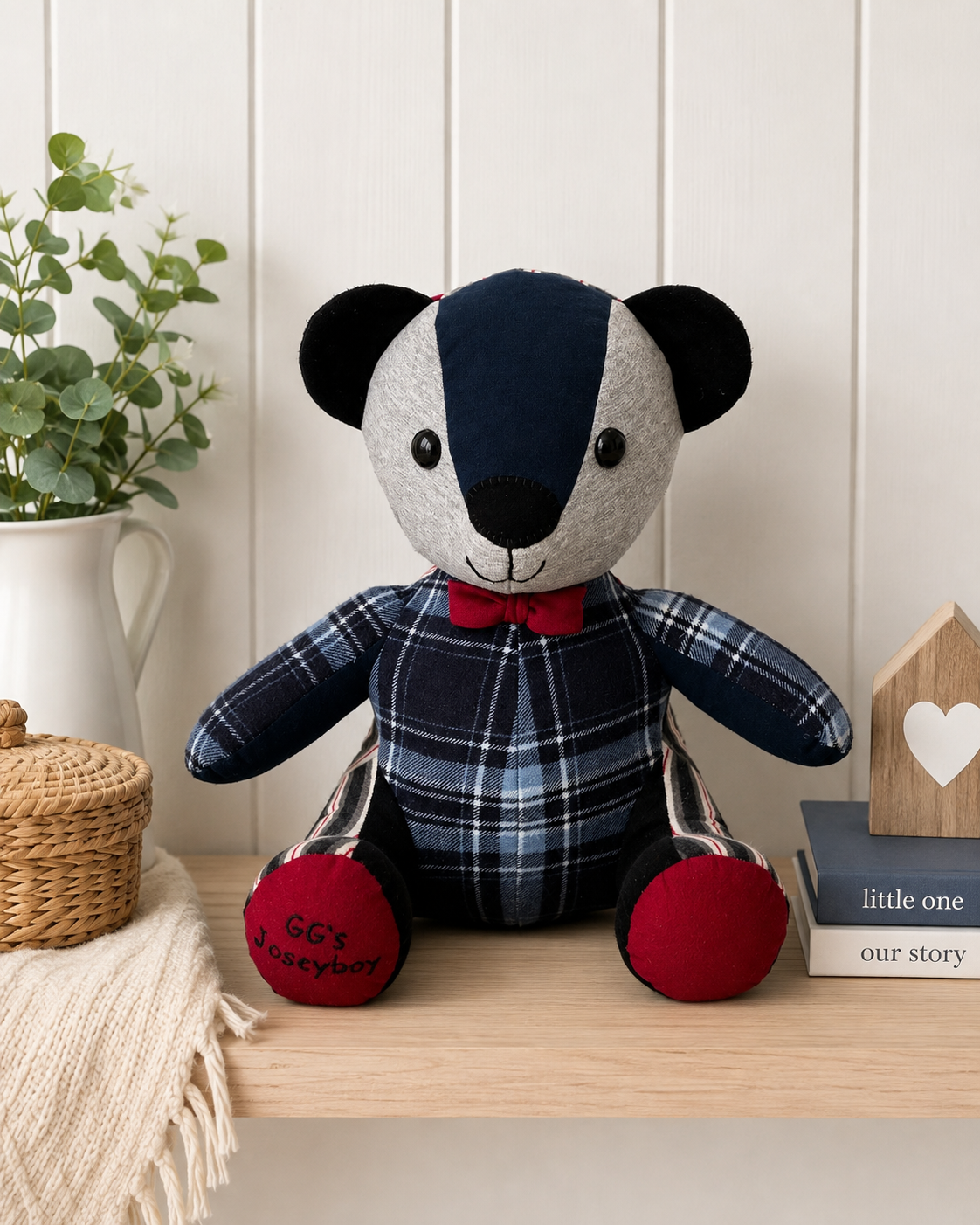 Custom Memory Bear – Made from Your Loved Ones Clothes | Keepsake Teddy Bear | Remberence Teddy Bear