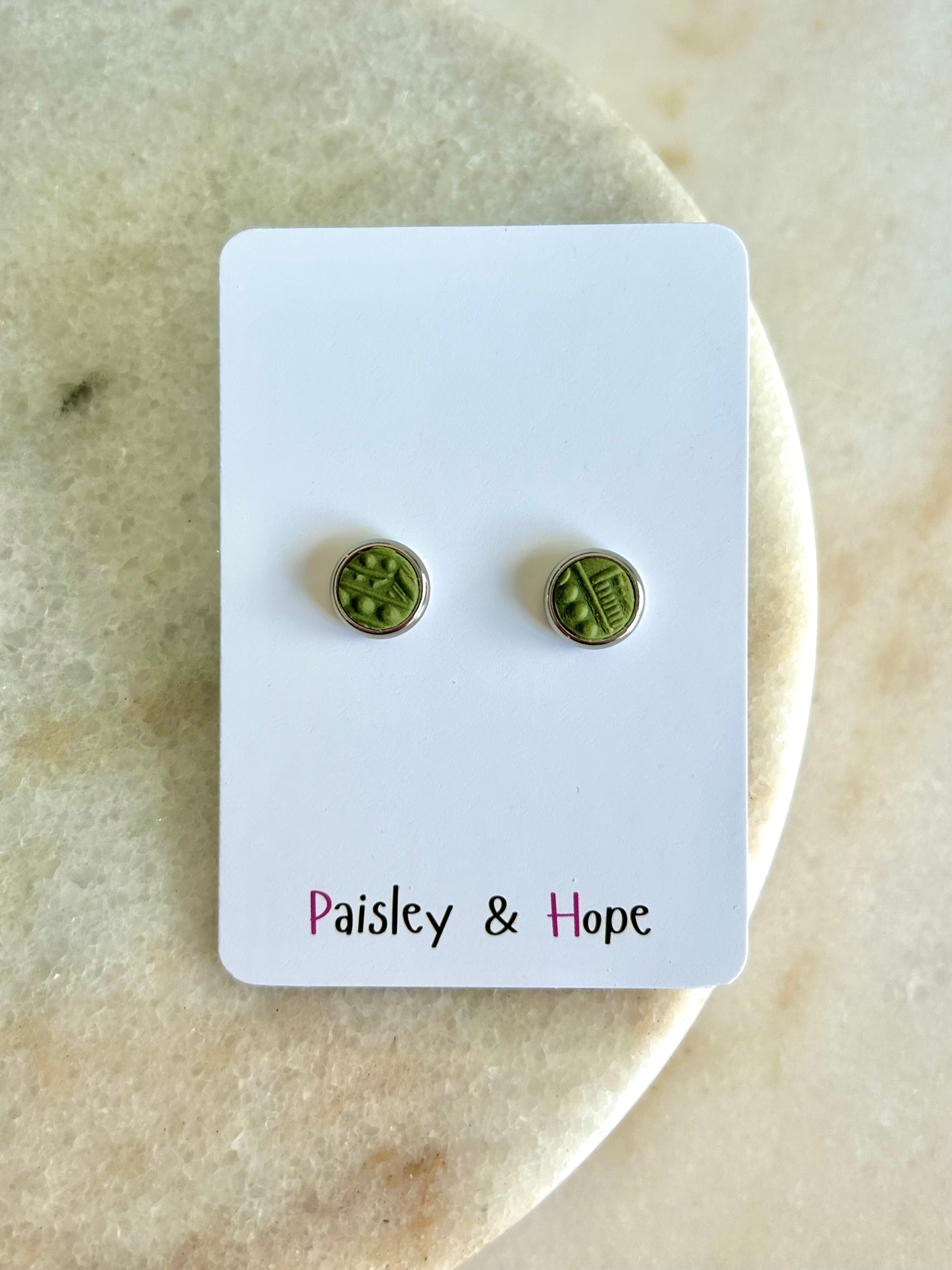Polymer Clay Bezel Style Studs