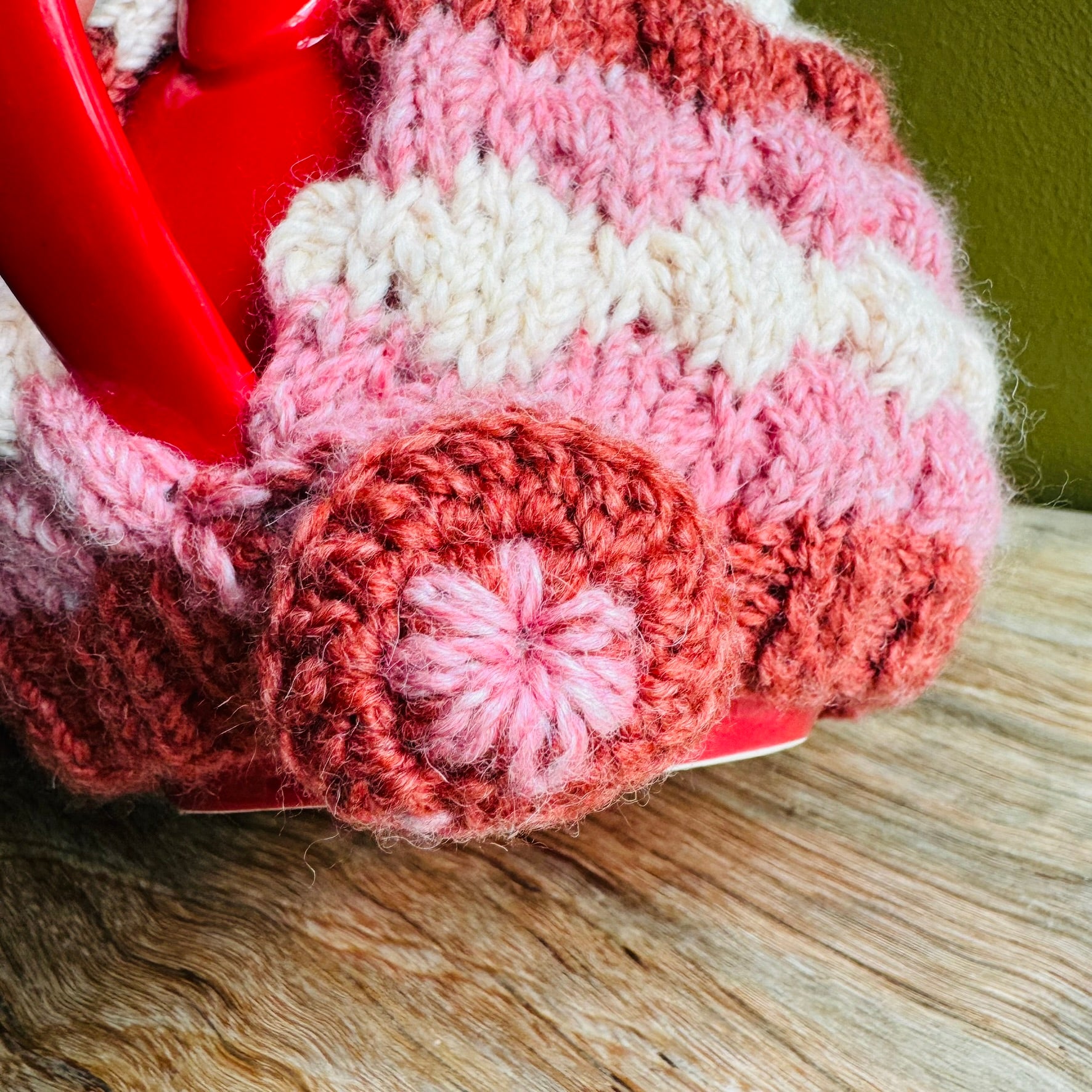 Teapot Cosy - Pinks/Reds - Alpaca/Merino -  4 cups