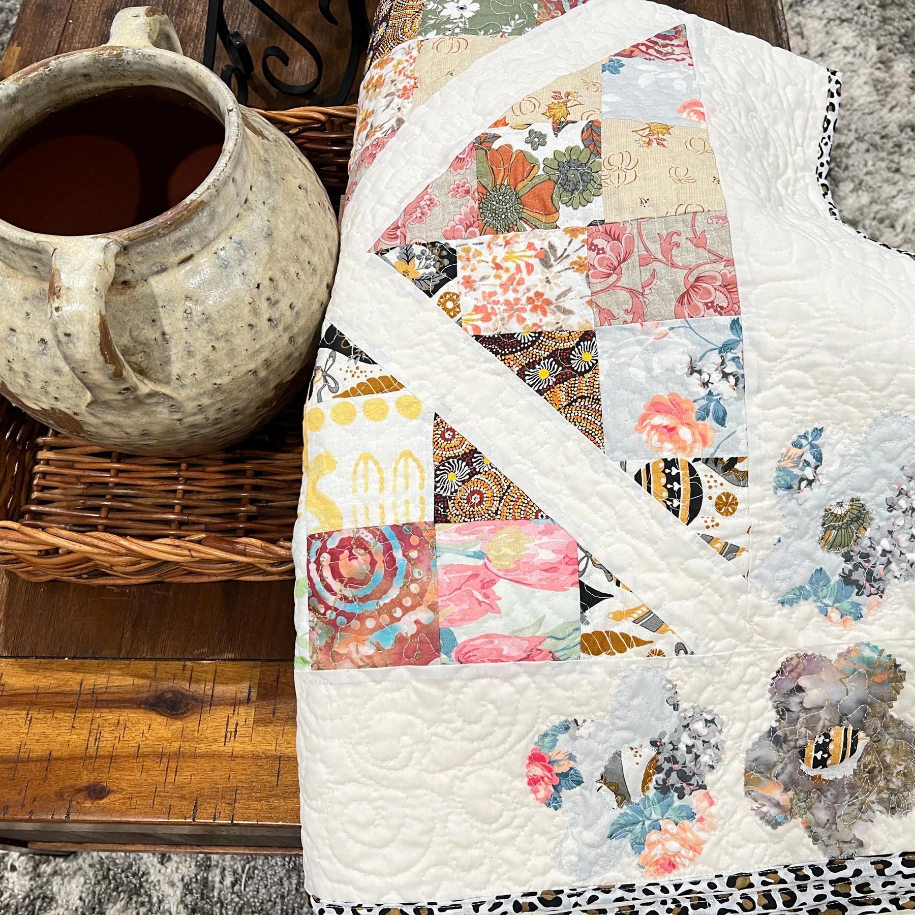 Split & Strip Quilt Pattern – Diamond On Point Layout, Scrap Friendly (PDF Download)