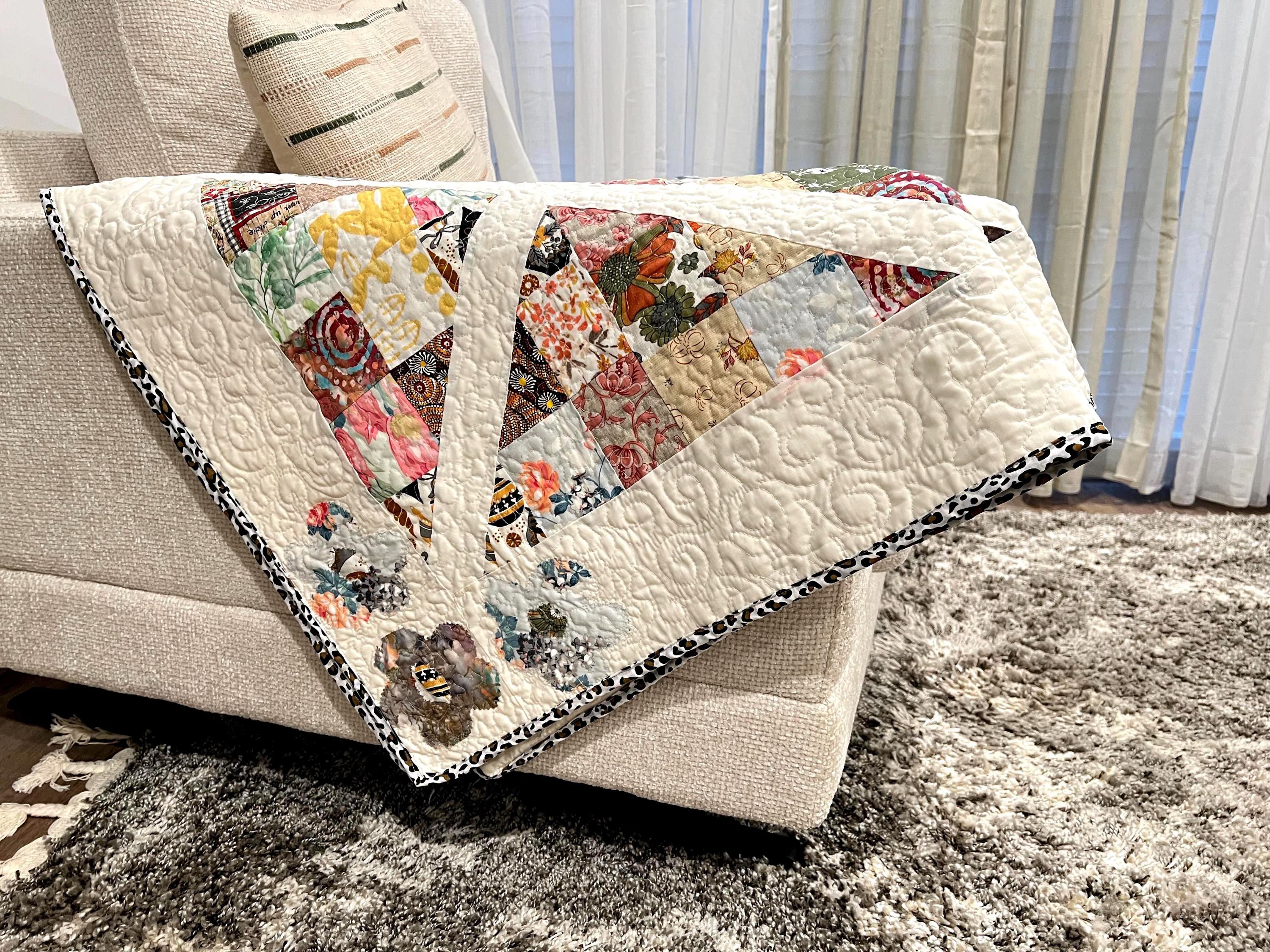 Split & Strip Quilt Pattern – Diamond On Point Layout, Scrap Friendly (PDF Download)
