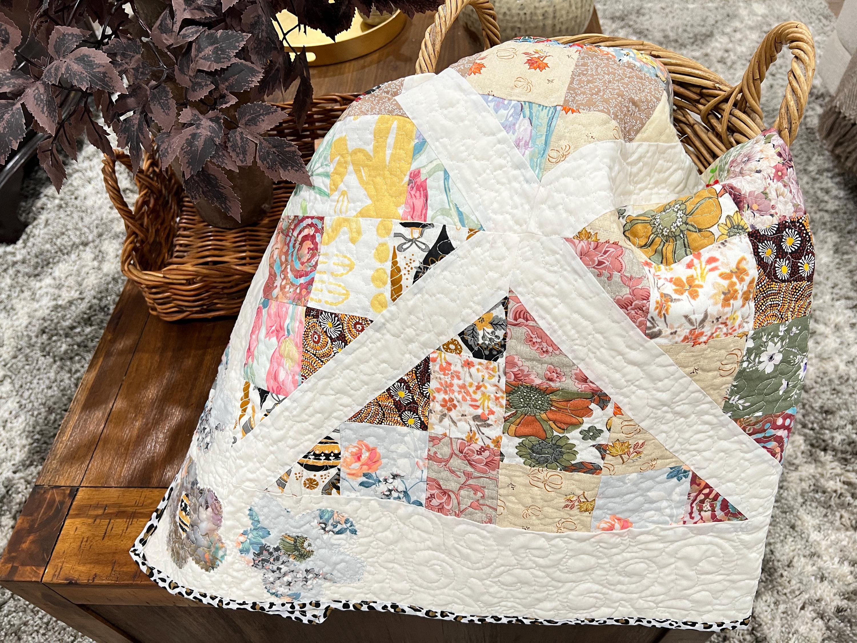 Split & Strip Quilt Pattern – Diamond On Point Layout, Scrap Friendly (PDF Download)