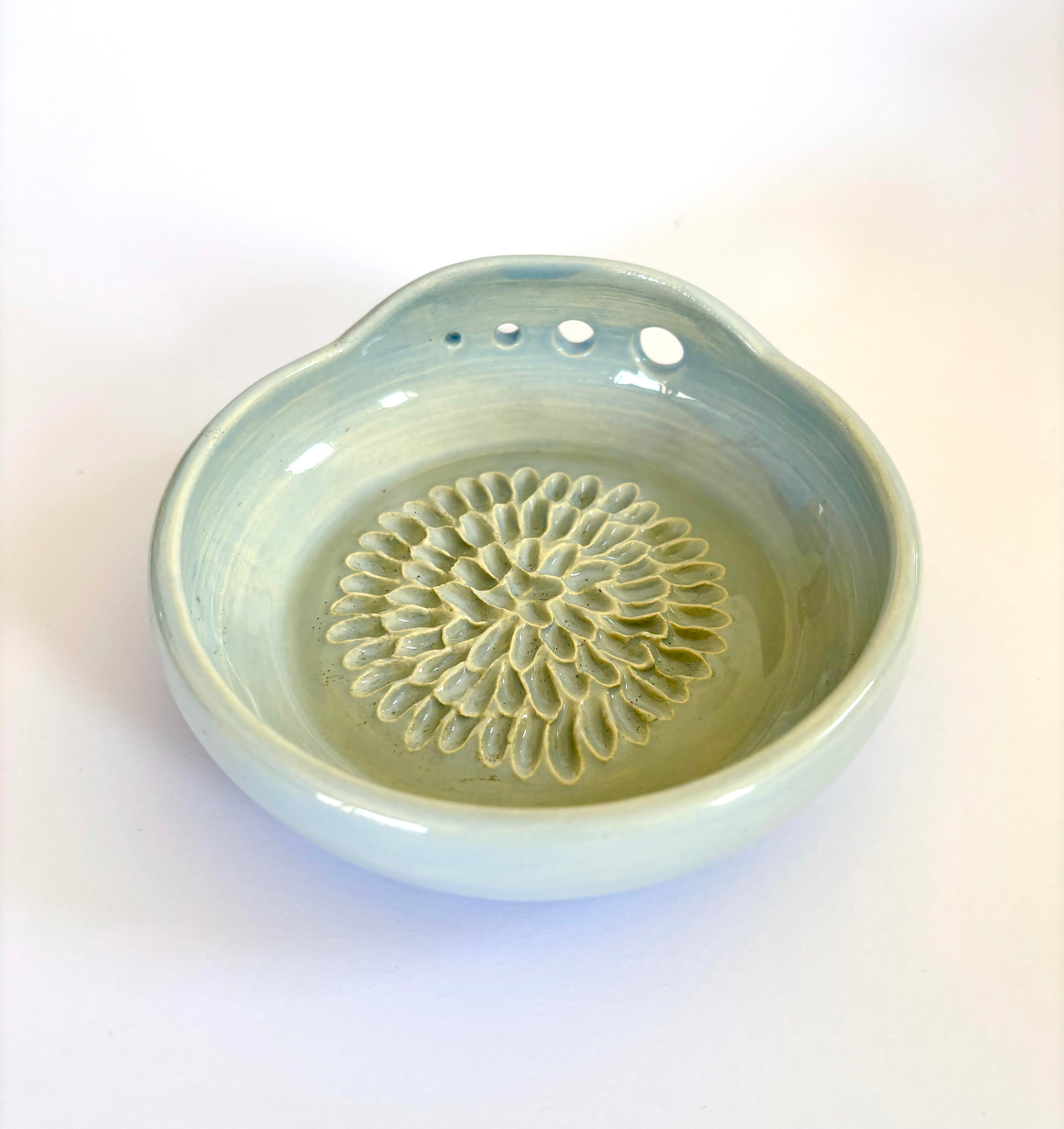 Ceramic Garlic/Ginger Grater and Herb Stripper - Hand Made Ceramic