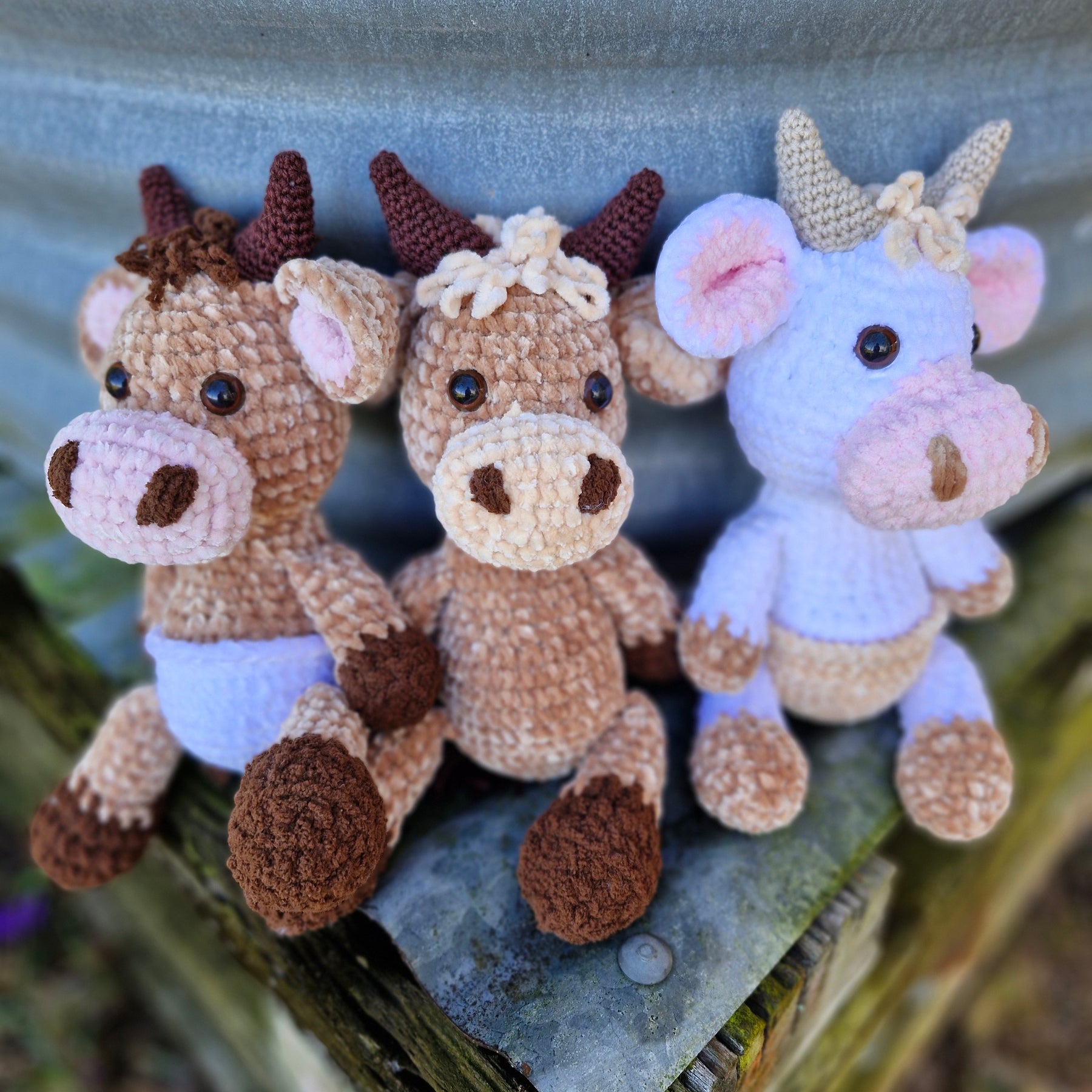 Adorable Crochet BABY HIGHLAND COW / BULL