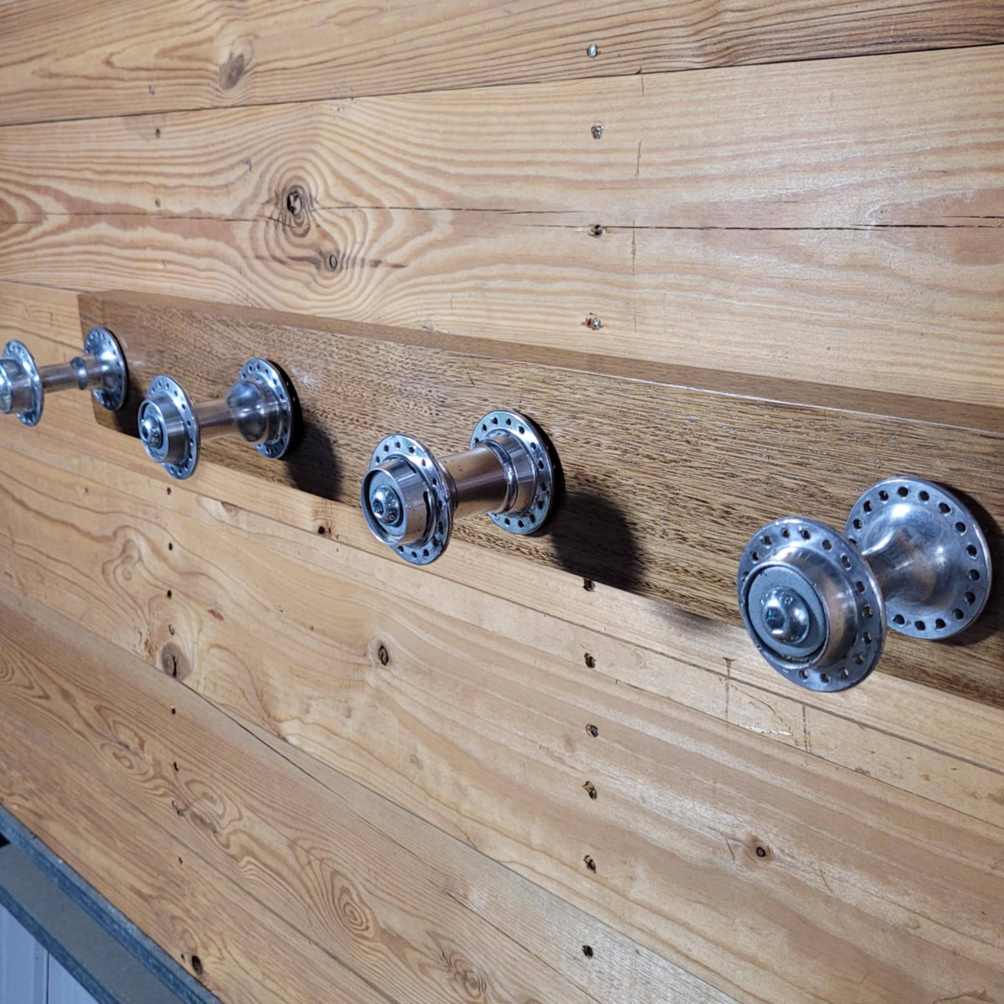 Bespoke 4 Wheel Hub Helmet Coat hat rack