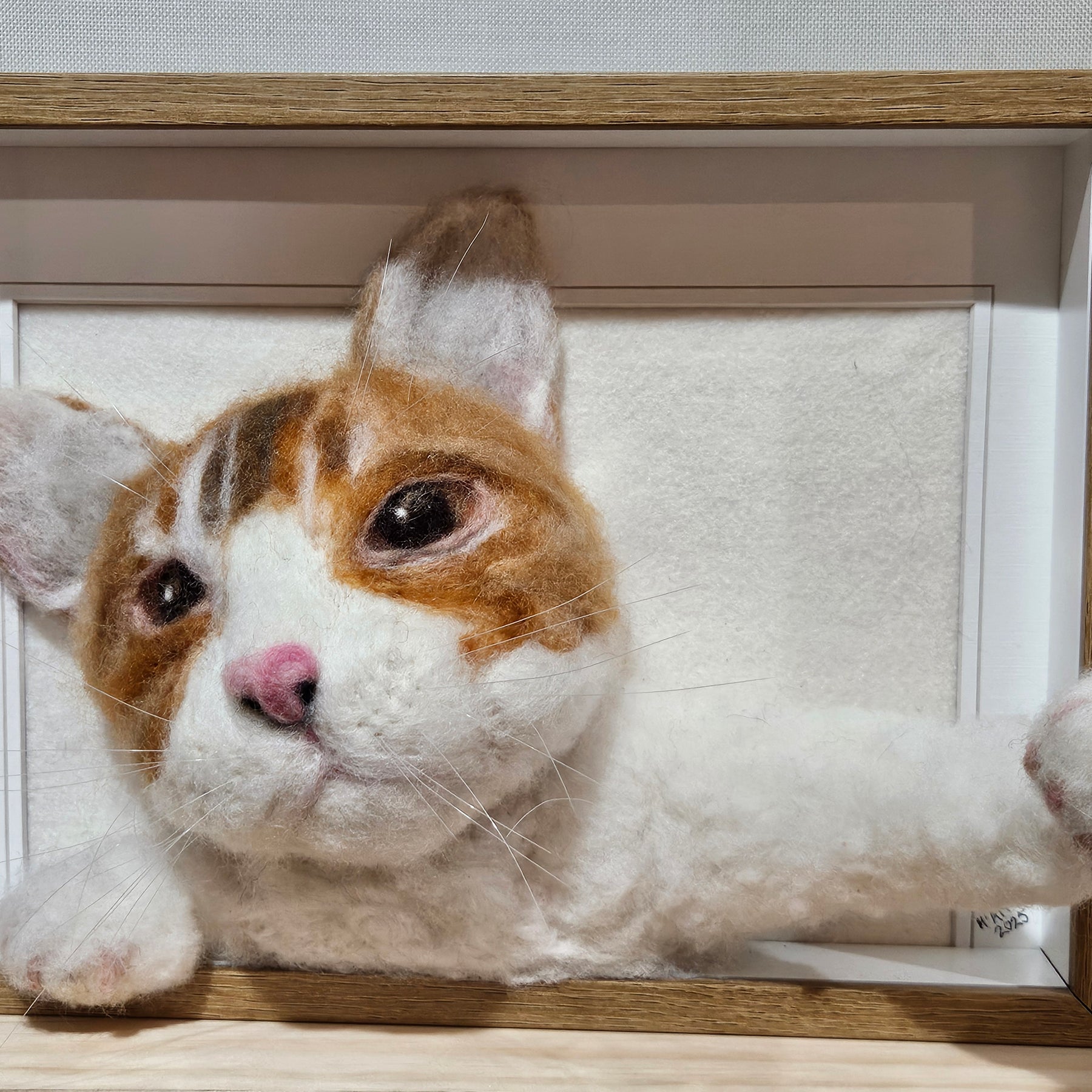 Custom 3D Fibre Art Framed Pawtrait incl. Paws
