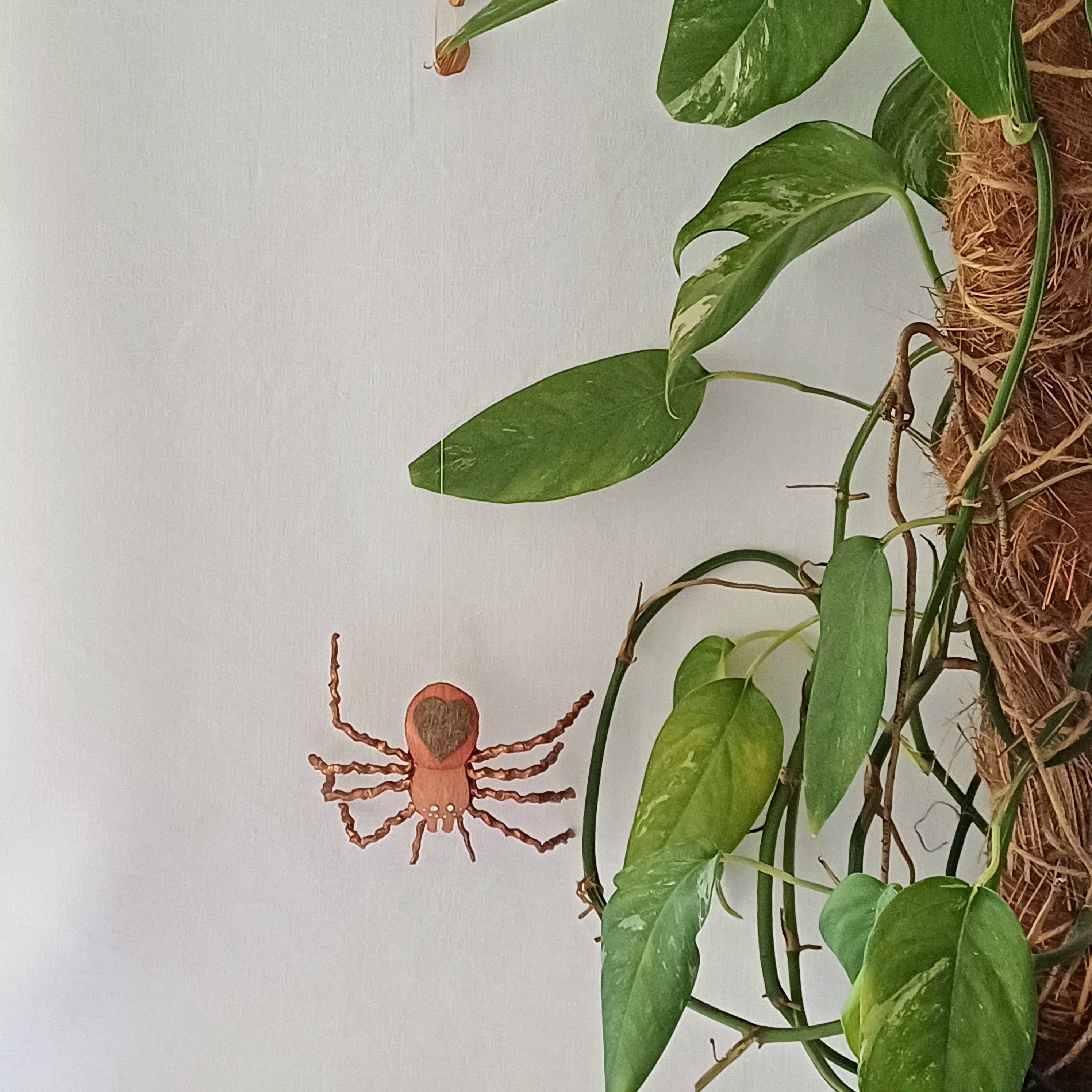 Wobble Webber handmade spider ornament, hanging decoration