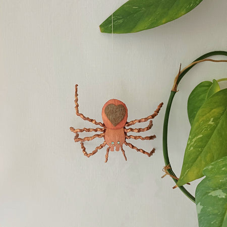Wobble Webber handmade spider ornament, hanging decoration