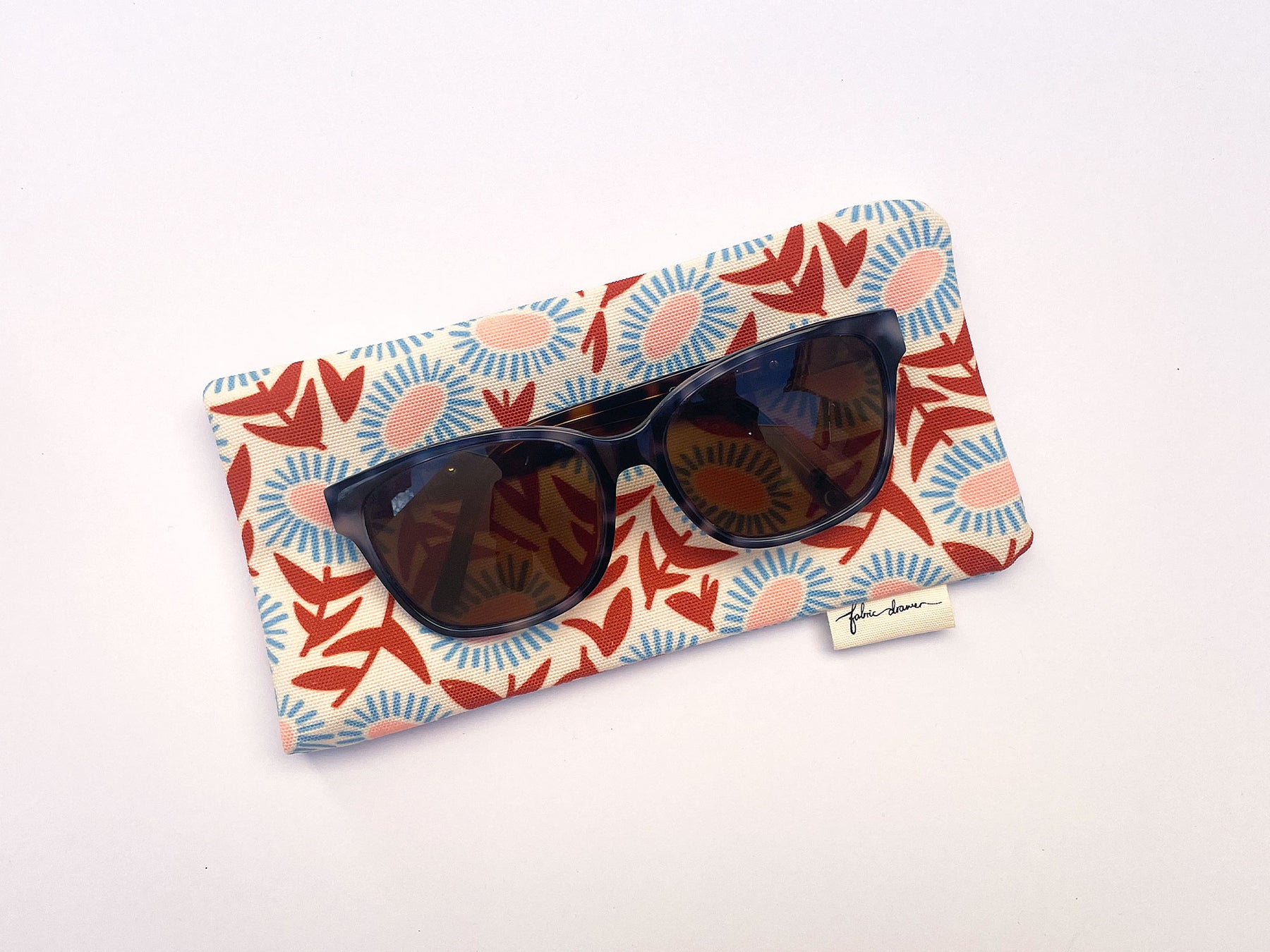 Fabric Glasses, Sunglasses Case, Handmade - Tiny Florals
