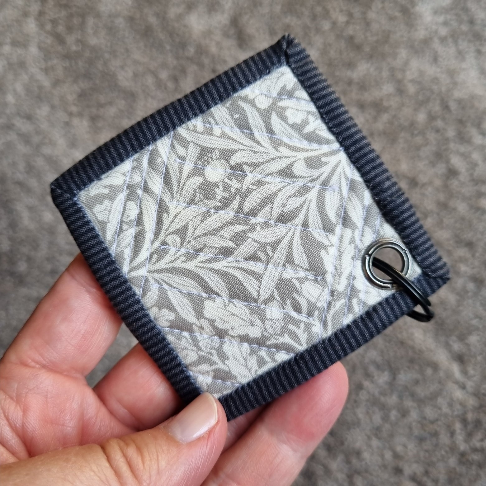 Patchwork Quilted String Quilt Block Keyring