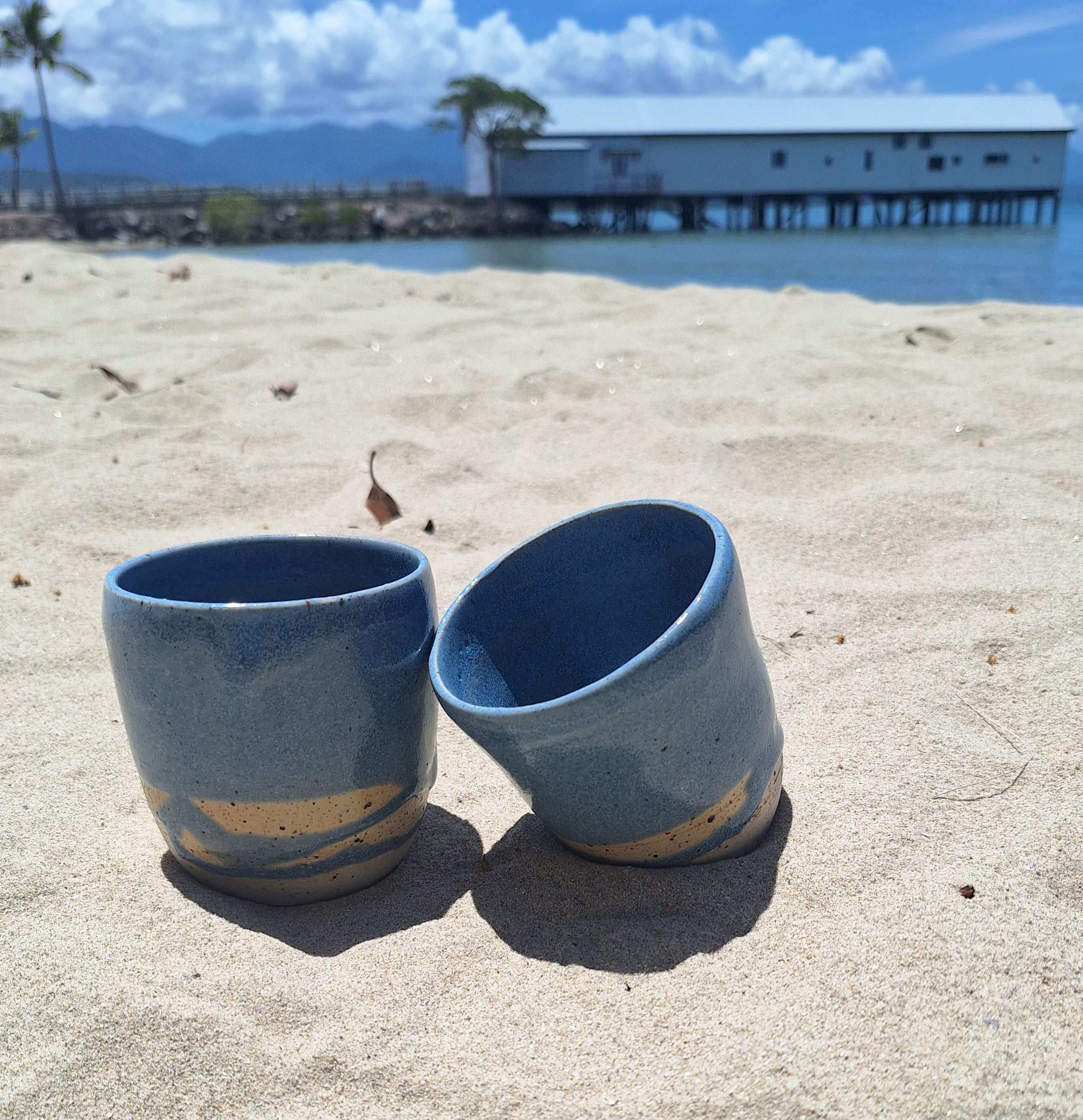 Coffee Latte cups blue