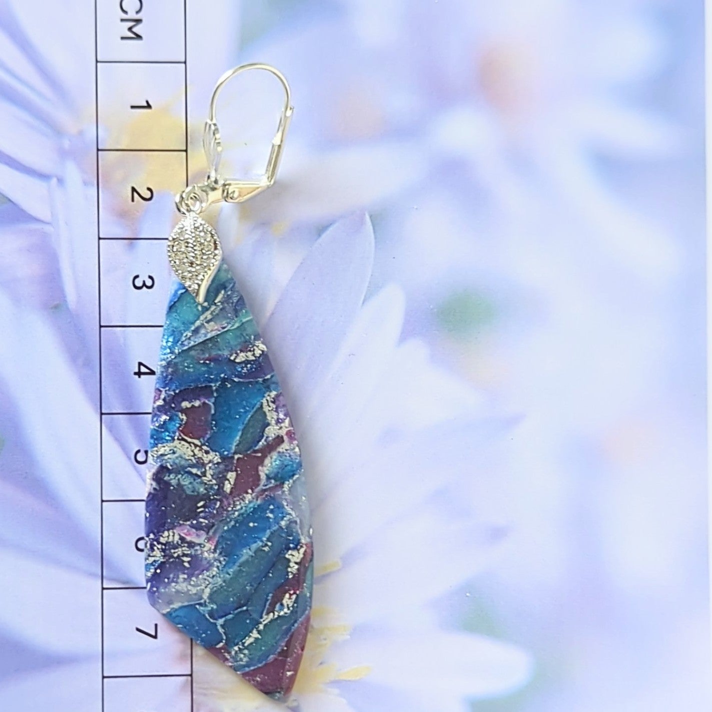 Multi Colour, Stone Look Drop Earrings.