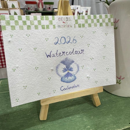 2026 Desk Calendar & Wooden Stand