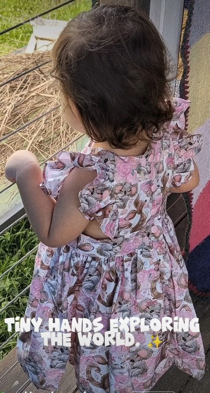 Handmade toddler pinafore / dress | Kangaroos and Koalas