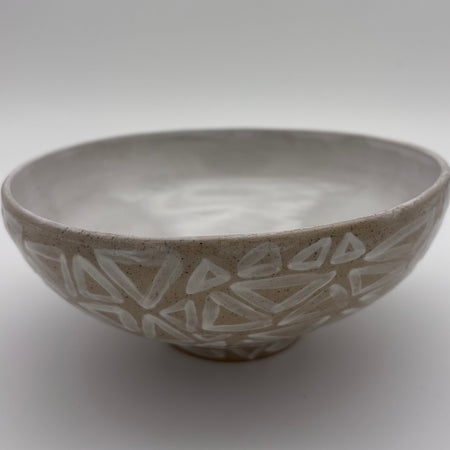 Unique Ceramic Serving Bowl - Hand Painted by Giulia