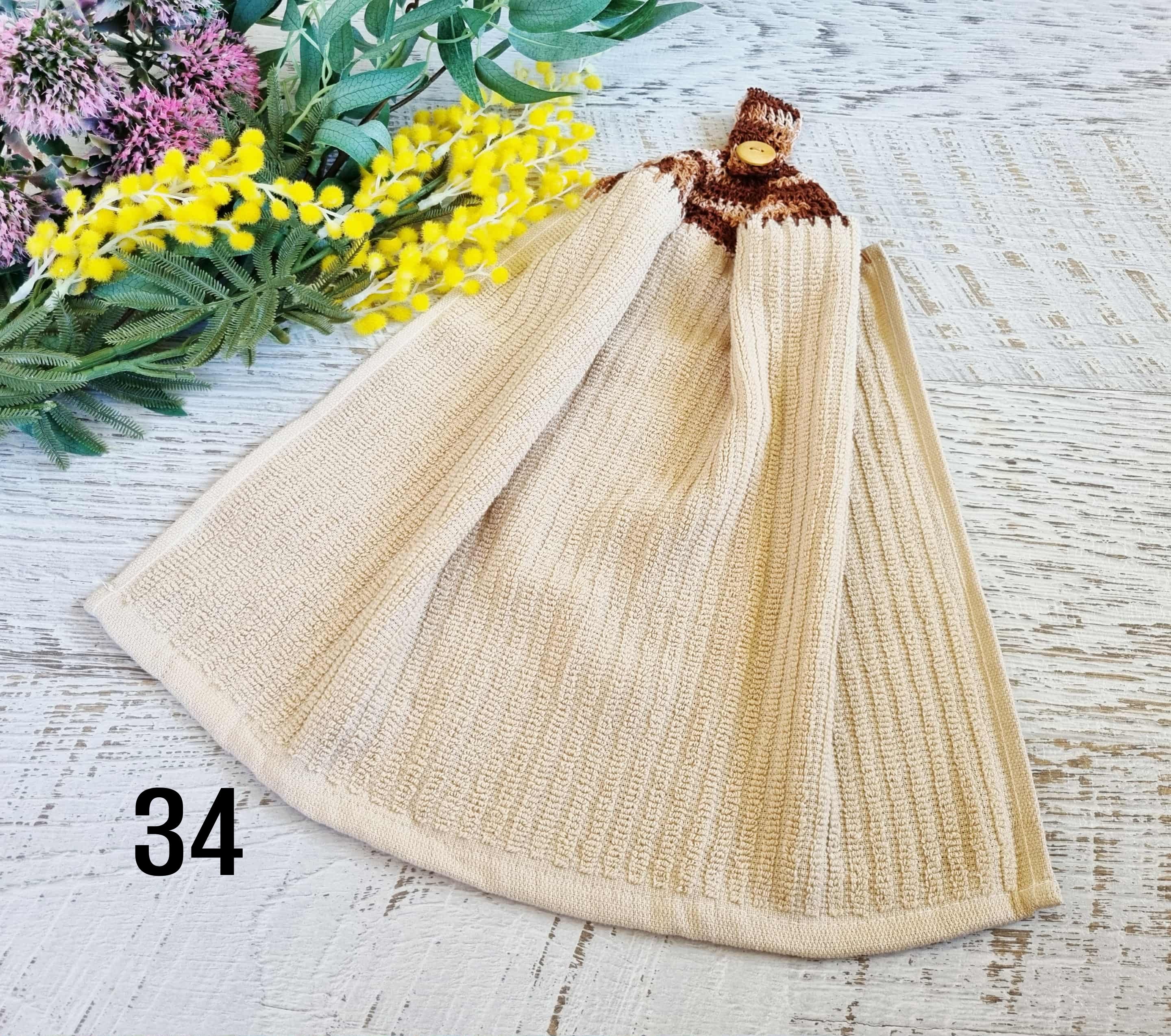 Kitchen Hand Towel | Hanging | Cotton | SINGLE LAYER - 9 Styles - 28-36