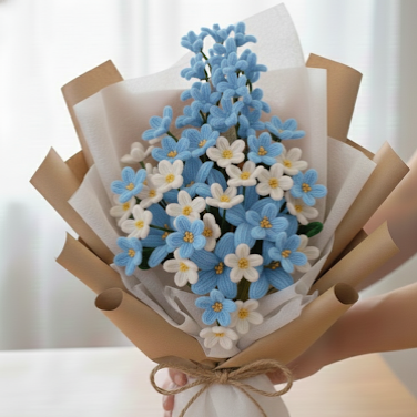 Everlasting Pipecleaner Flower Bouquet – Red & White Chenille Floral Gift